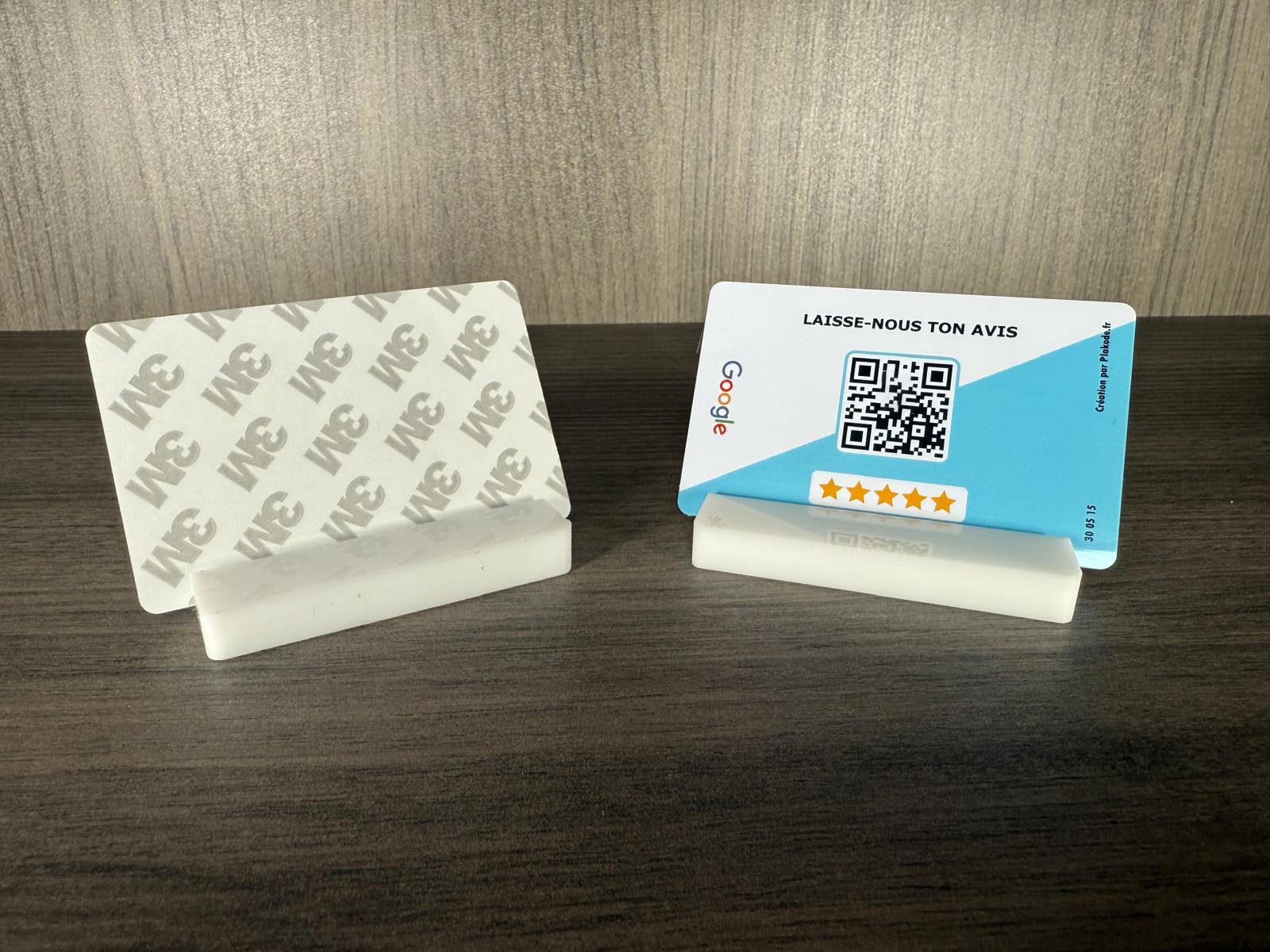 Carte QR Code Adhésif Avis Clients Format Carte de Visite Google Avis (Deux)