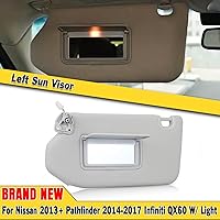 Vista 2 de Visera solar izquierda del conductor para Pathfinder 2013-2018 2014-17 Infiniti QX60 con lámpara 96401-9PB0A 964009PB0A