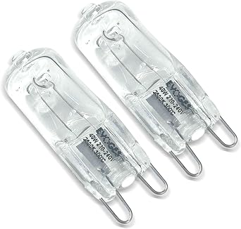 G9 Halogen Light Bulb 40W, Oven Bulb, Warm White, Pack of 2 [Energy Class G]