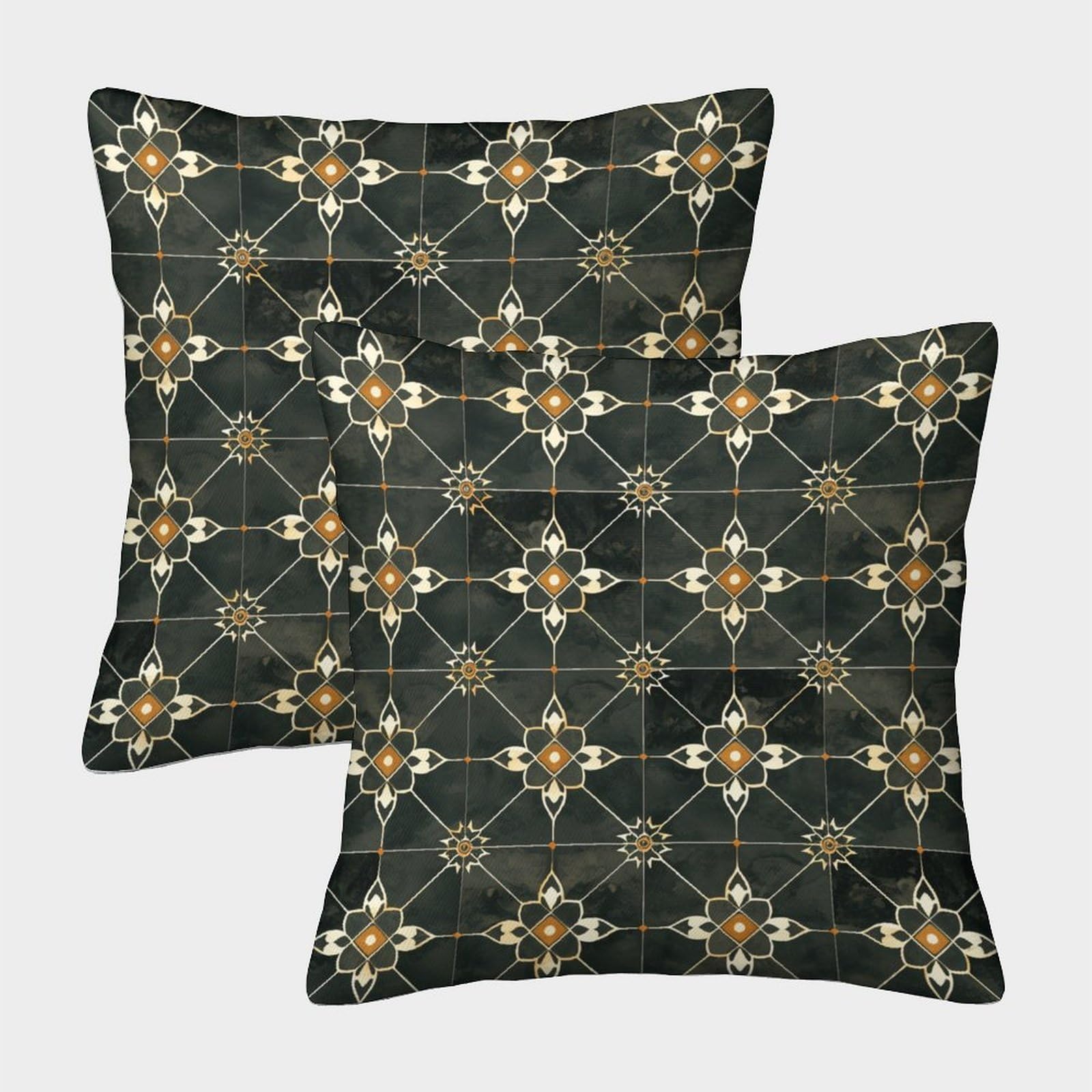 kaiyun 2 Pack Rhombus, Repeating Pattern Pillow Case 45x45cm Throw Pillow Case,Modern Decoration Pattern for Terrace Sofa Bedroom Indoor Outdoor Party