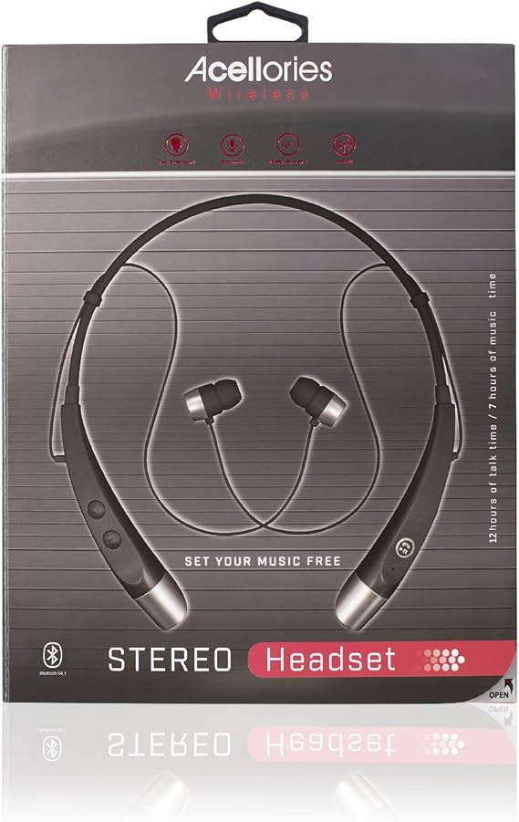 Amazon.com: Acellories Premium Wireless Stereo Neck Bluetooth Headset -  Limited Edition (Black) : Electronics