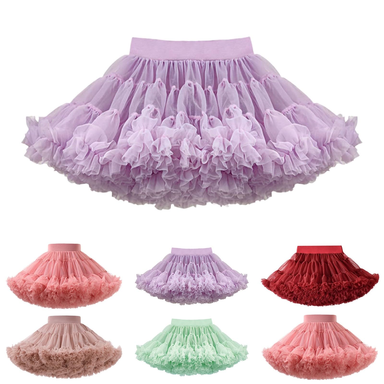 Jupe en tulle Lolita pour femme - Jupon court en tulle doux - Avec nœud - Style vintage des années 50 - Pour costume de carnaval, fête, cosplay