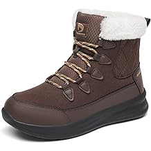 Womens Winter Snow Boots Warm Fur Lined Ankle Shoes Water Resistant Booties Non Slip Sole