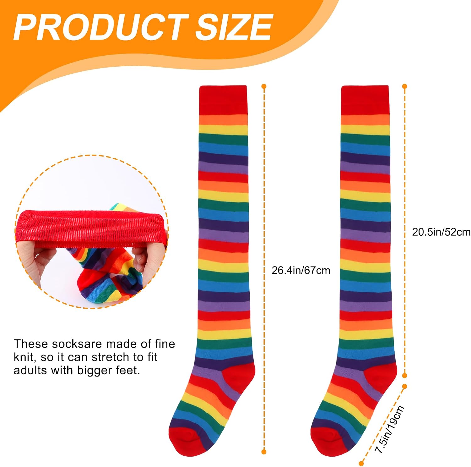 Landisun Thigh High Socks Leg Warmers Boot Stockings Witch Halloween Costumes