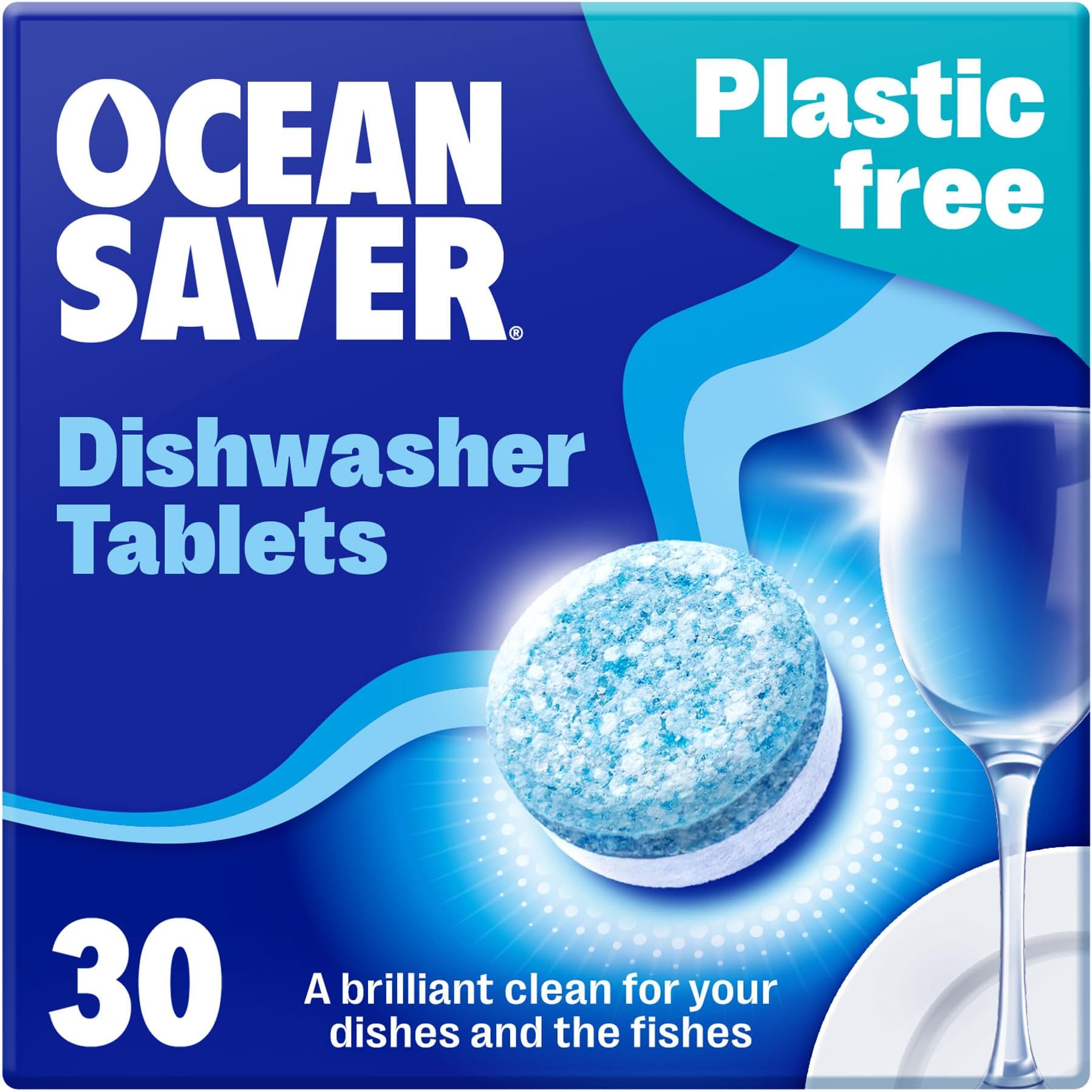 Eco-Friendly Dishwasher Tablets - Pack of 30 | Non-Toxic & Plastic-Free Dish Washing Tablets for Sustainable Cleaning | All in One Plant-Based Dishwasher Salt & Rinse Aid for Tough Stains