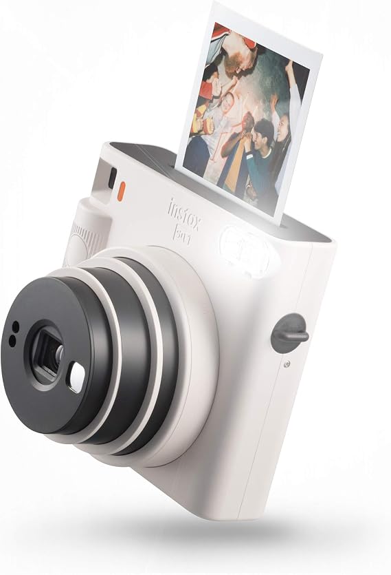 Instax Square SQ1 Instant Camera, Chalk White | One-Touch Selfie Mode, Auto Exposure, Photo Format 62x62mm