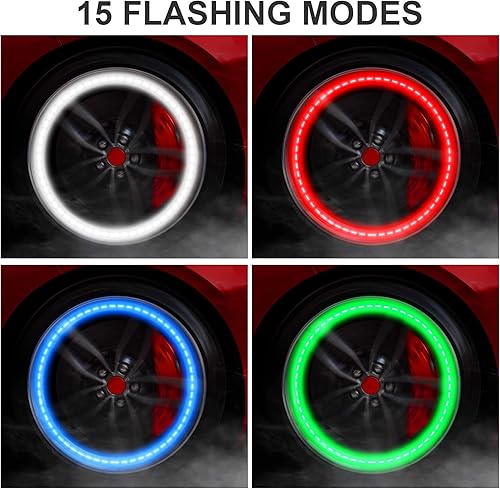 Miniatura 5 de Frienda Luces de neumáticos de automóvil, luces de tapa de vástago de válvula de rueda, luces LED solares intermitentes para vehículos, automóviles,