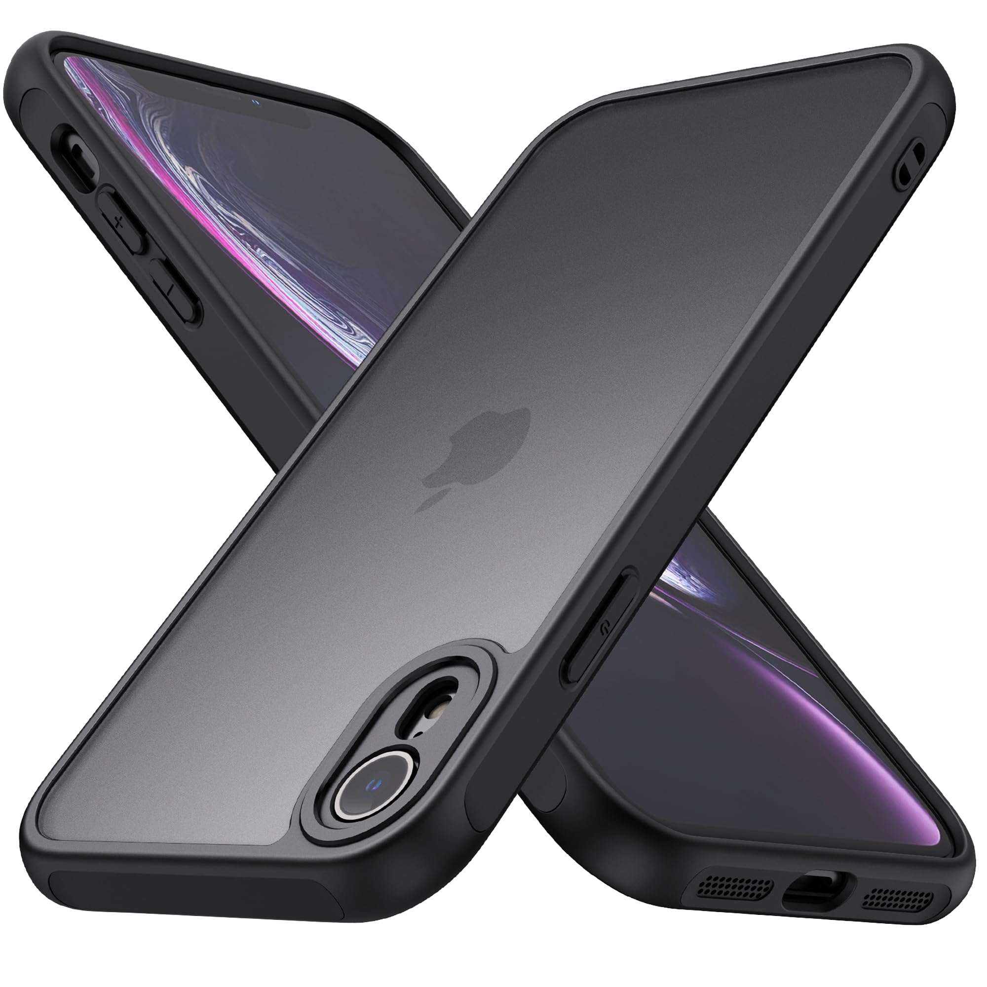Apple iPhone XR ブラック 画面にひびあり iPhone XR ブラック ケース付き 画面ひびあり iPhone XR 64GB ブラック
