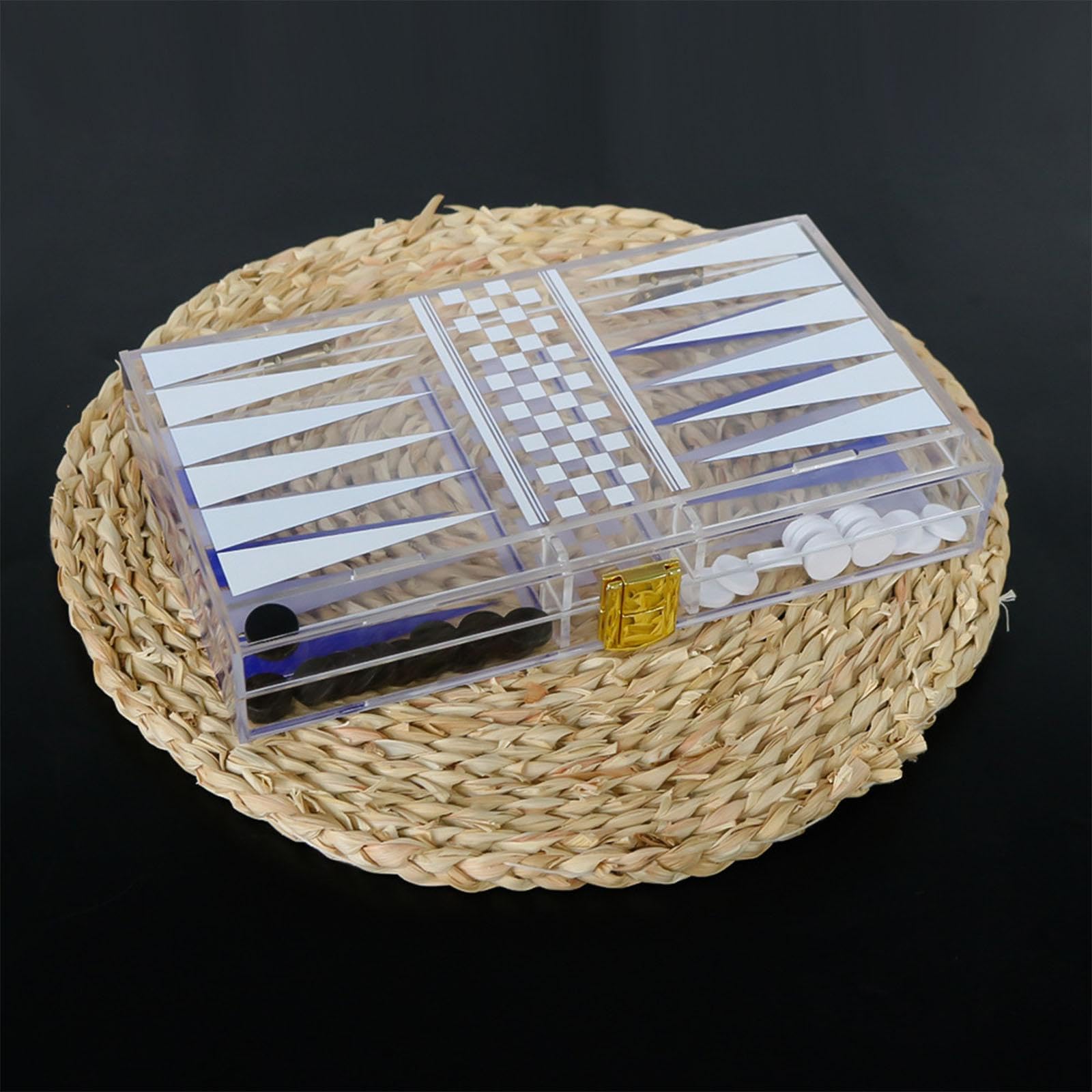 Lr Decor Bazaar Travel Backgammon Set Tabletop Games Classic Board Game for Home Adults