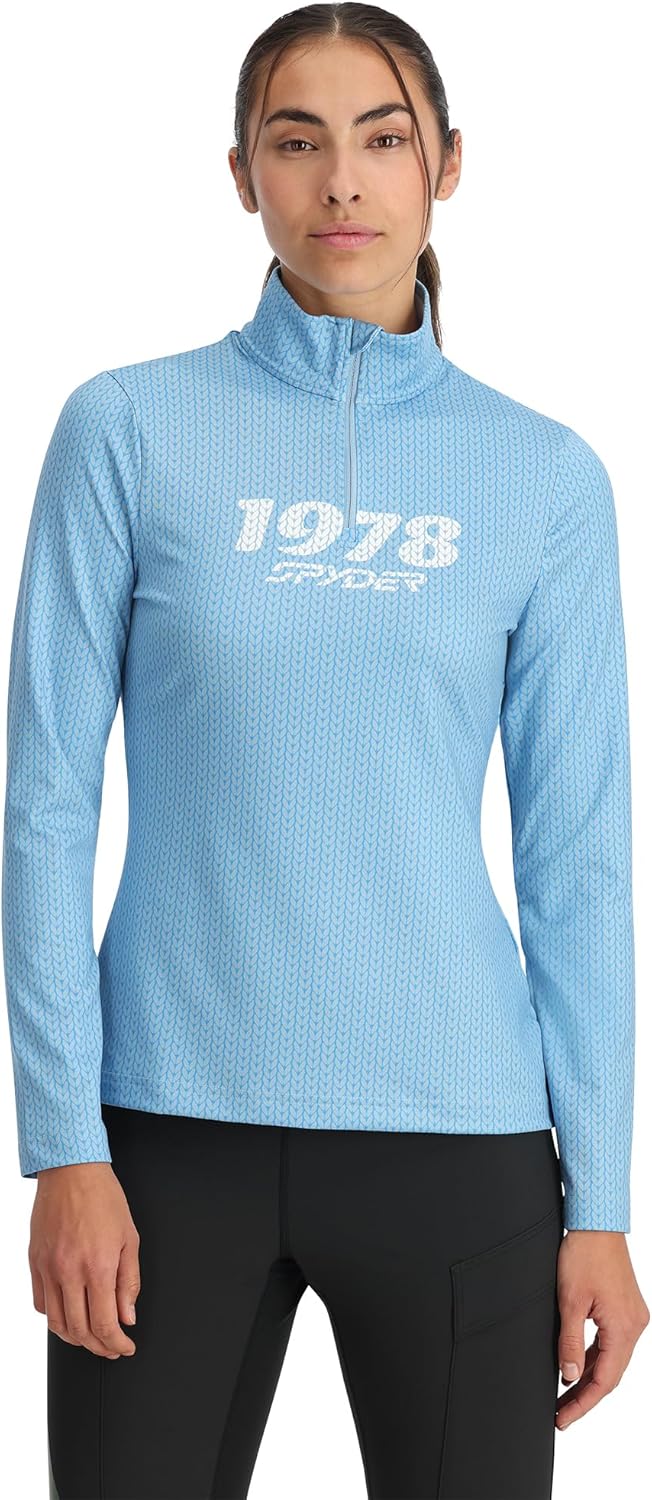 Spyder 女性用 ビビッドハーフジップ Tネック スキーベースレイヤー