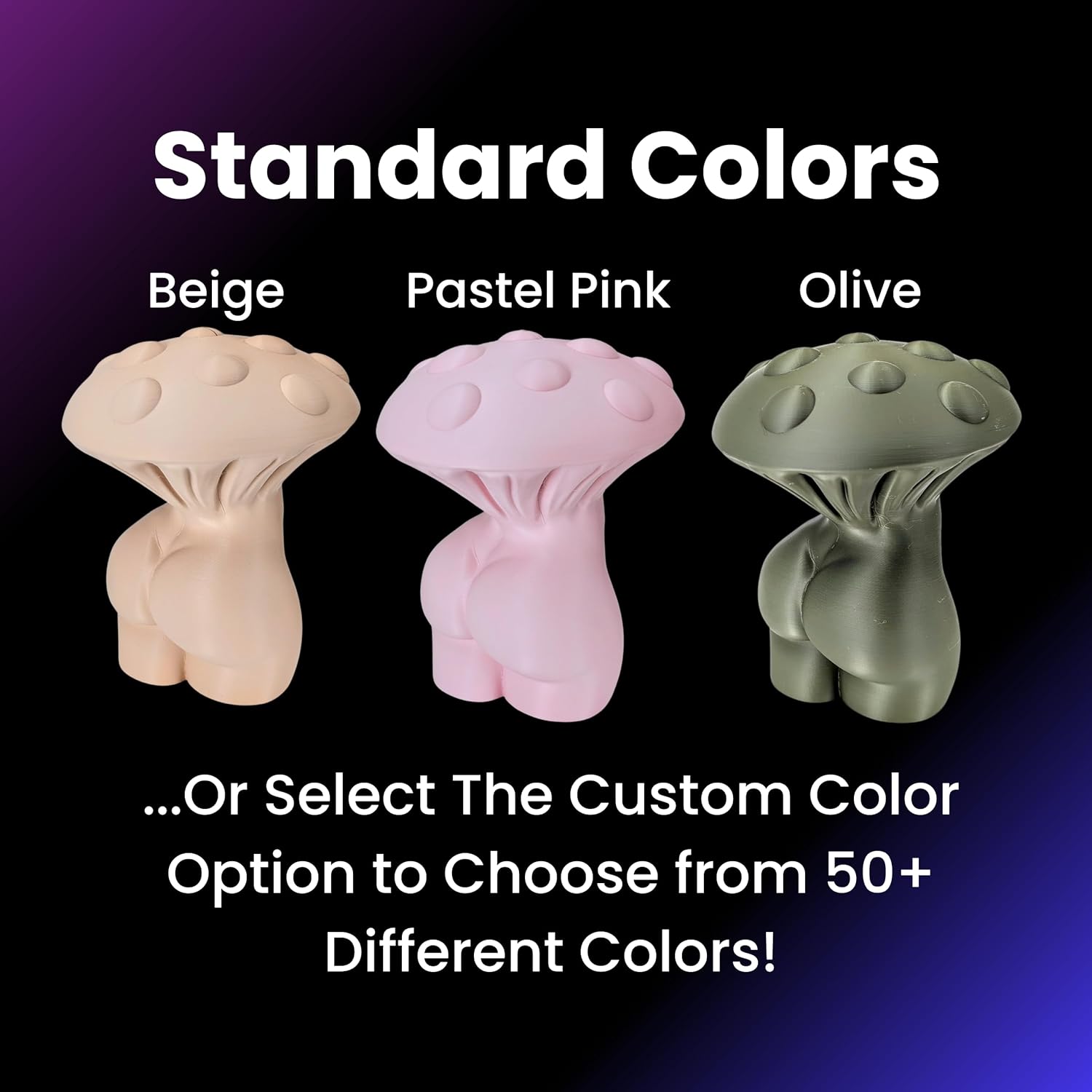 Mushroom Goddess Headphone Stand - Mushroom Woman - Gamer Girl - Plus Size Girl - Gaming Setup - Cozy Gamer - Cottage Core Aesthetic - Universal Headset Holder (Olive)