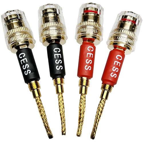CNCESS CESS-220 Pin Banana Plug to 4mm Female Banana Jack 4 Pack