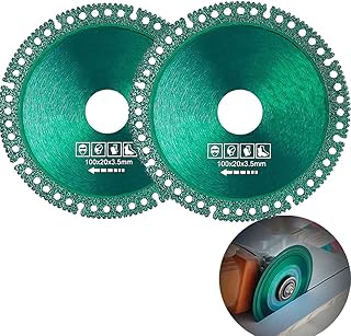 Composite Multifunctional Cutting Saw Blade, 2022 New 4 Inch Ultra-Thin Saw Blade for Angle Grinder, Ceramic Tile Glass Cutting Disc for Wood Marble PVC Pipe (2Pcs)