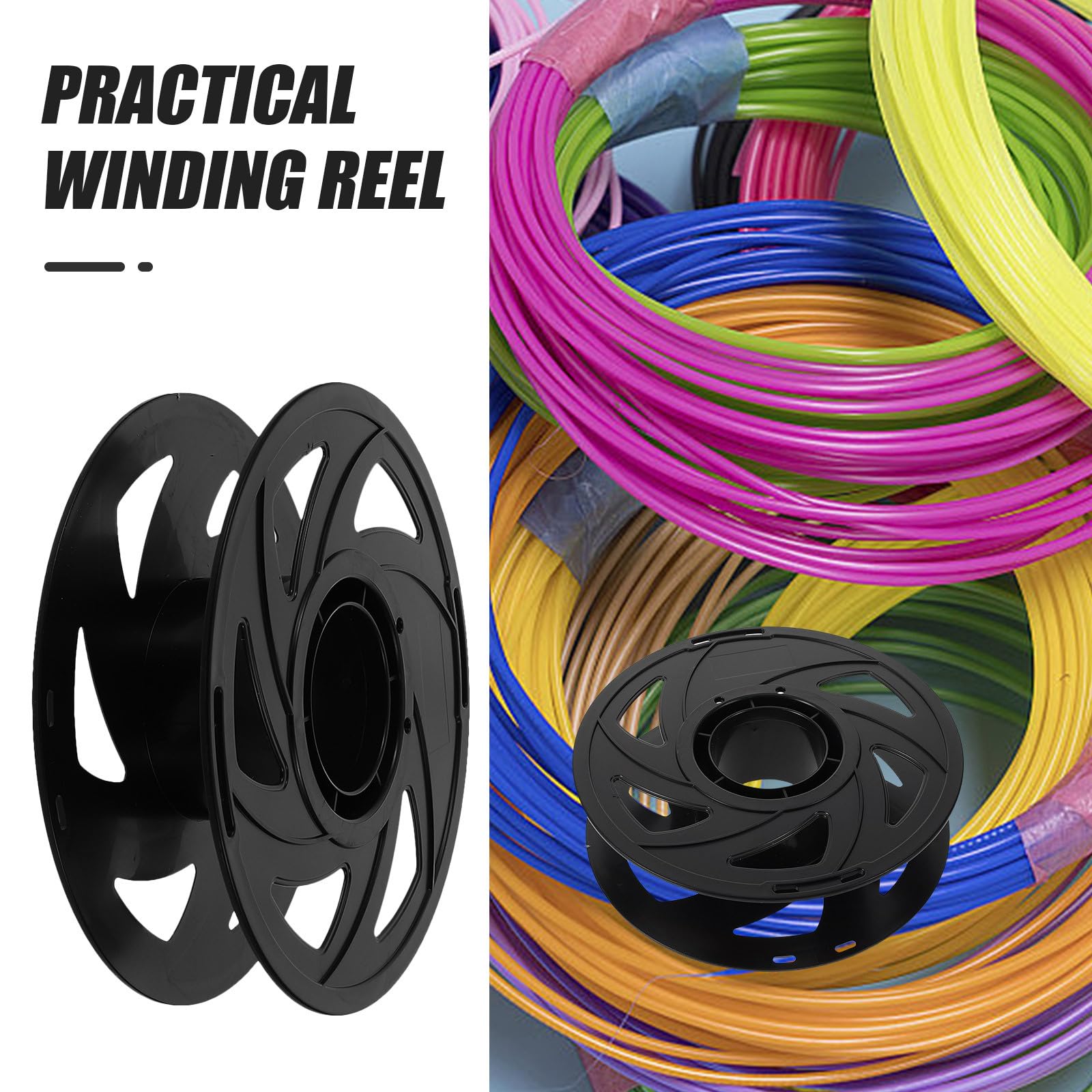 Ipetboom Carretes de Filamento para Impresora 3D Vacíos, Paquete de 6 Piezas de Plástico Desmontable, Compatibles Pla, ABS y Petg, Ideales para Almacenamiento en Taller de Impresión
