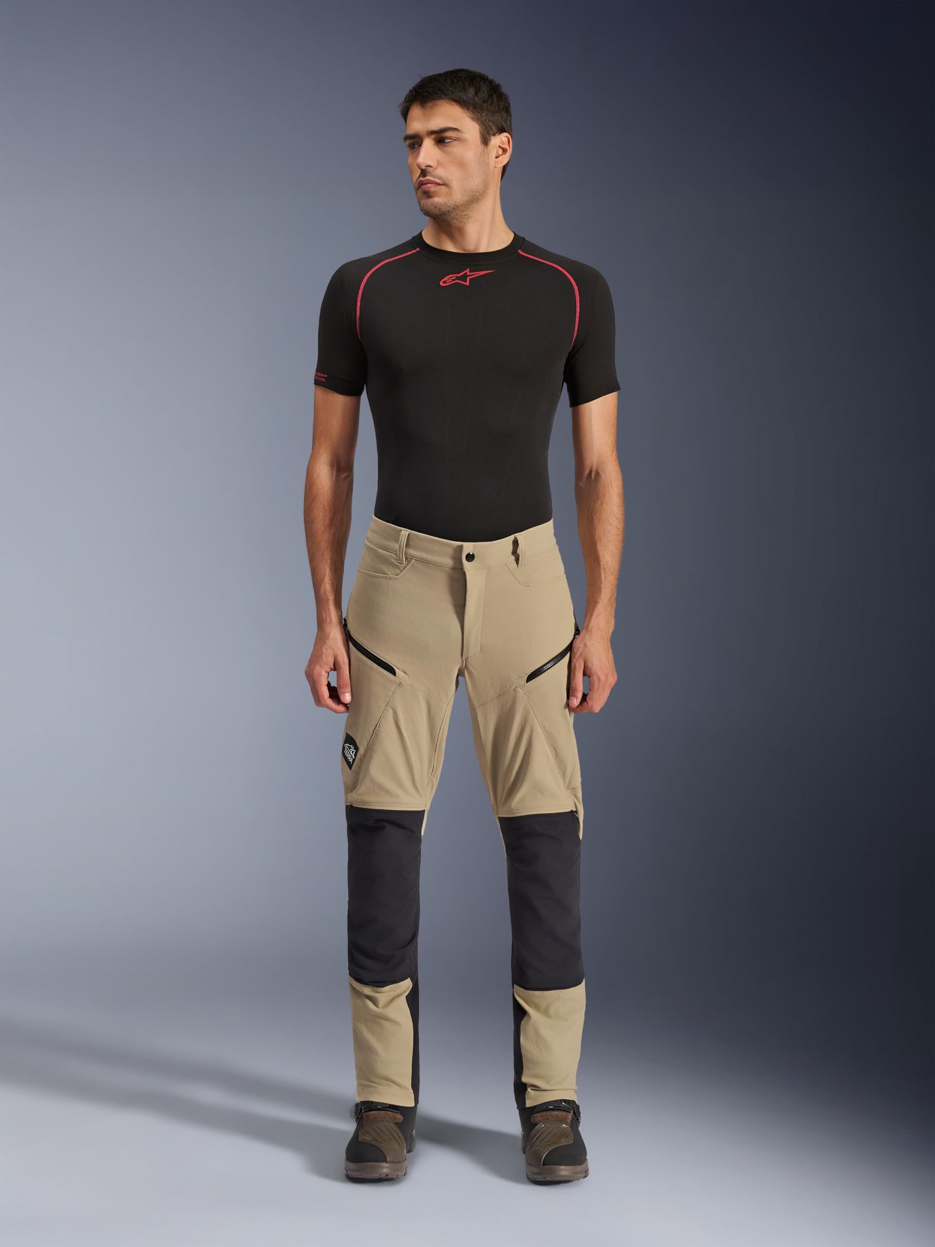 Alpinestars Flex-AST Explorer Pantaloni tessili per motociclette, beige/nero, 3XL