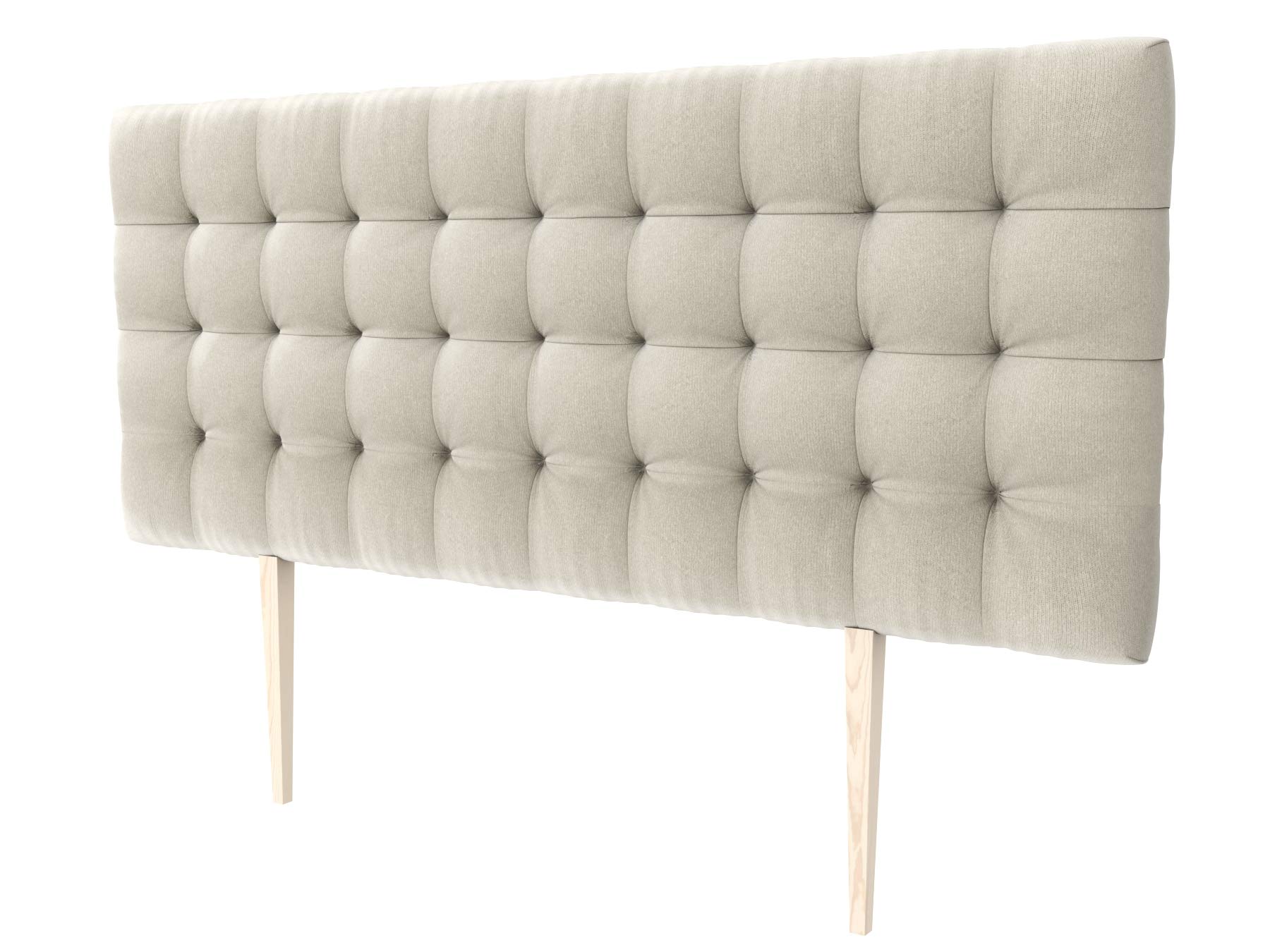 LA WEB DEL COLCHON - Cabecero tapizado Manhattan Big para Cama de 180 (190 x 115 cms) Beige Claro Textil Suave | Cama Juvenil | Cama Matrimonio | Cabezal Cama |