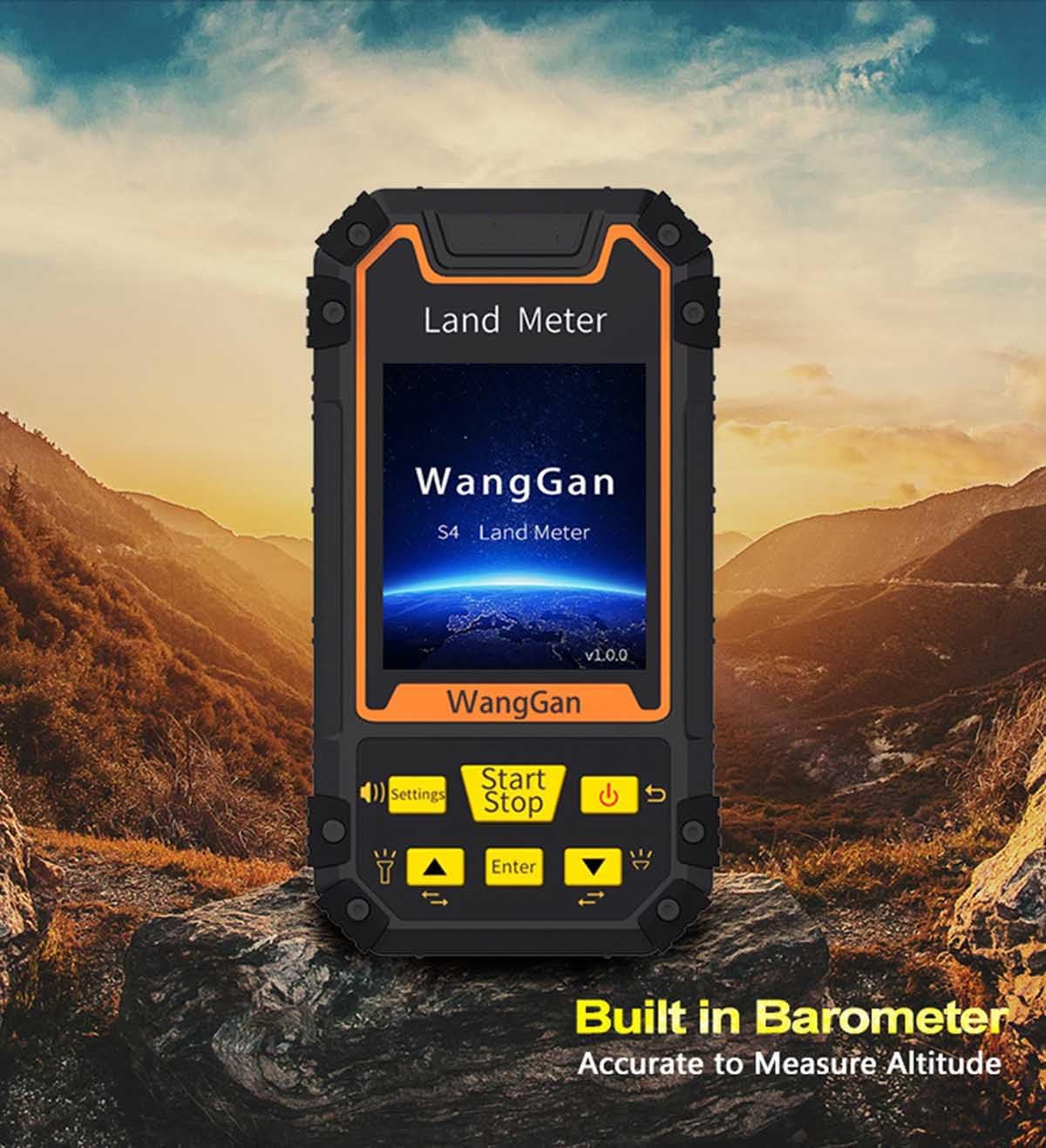 Misuratore di rilevamento terrestre GPS, attrezzatura di rilevamento GPS portatile, registrazione di 199 dati storici e traccia di cifre, navigazione in tempo reale ad alta precisione ricaricabile, pe