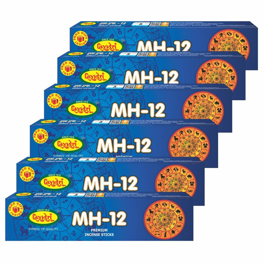 Gayatri MH 12 Agarbatti, Premium Incense Sticks with Pleasant Fragrance, Pack of 6 (90g per Pack)-picture-18