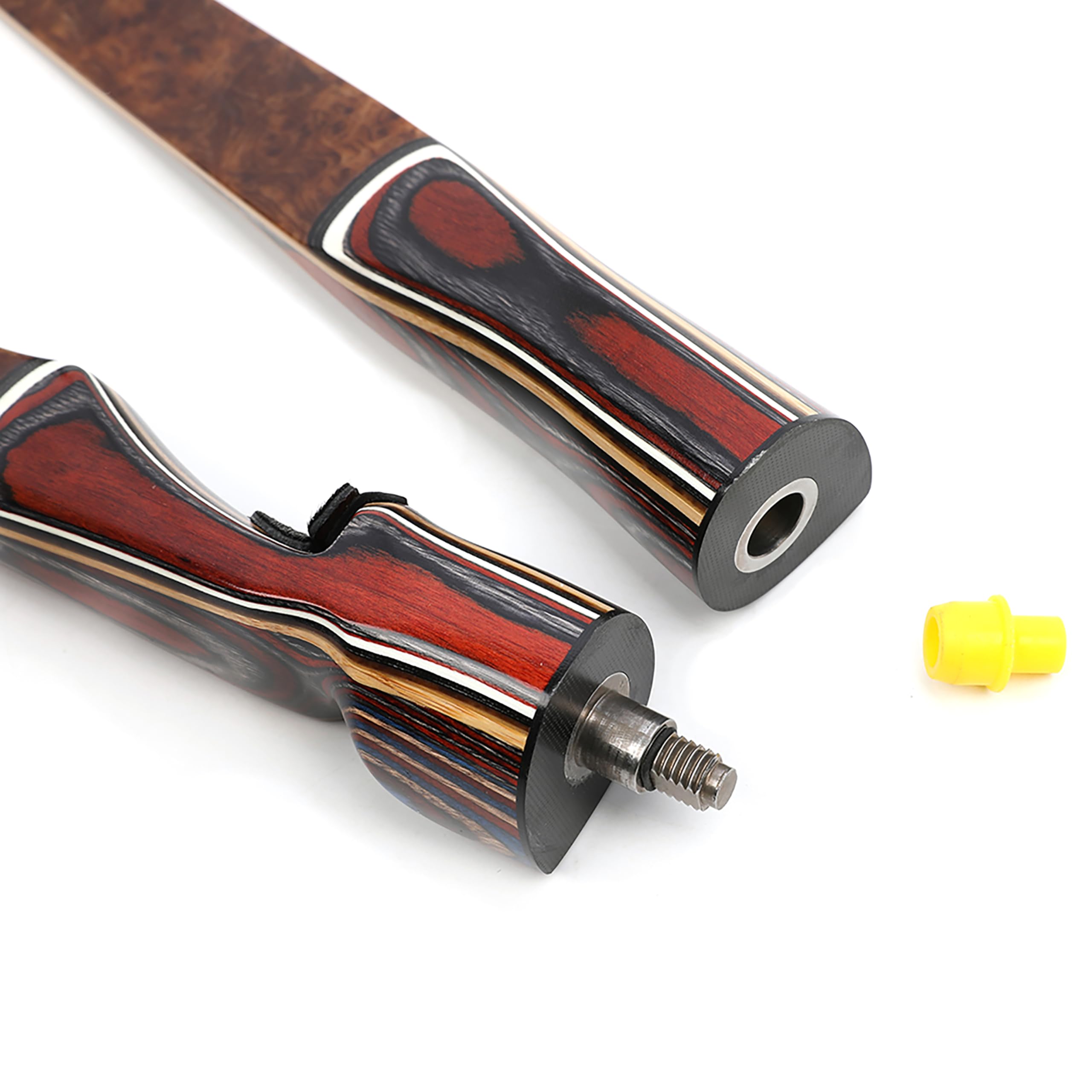 60" Takedown-Longbogen 20-55 Lbs Traditioneller Holzdreiecksbogen Rechtshänder für Bogenschießen, Jagen und Zieltraining