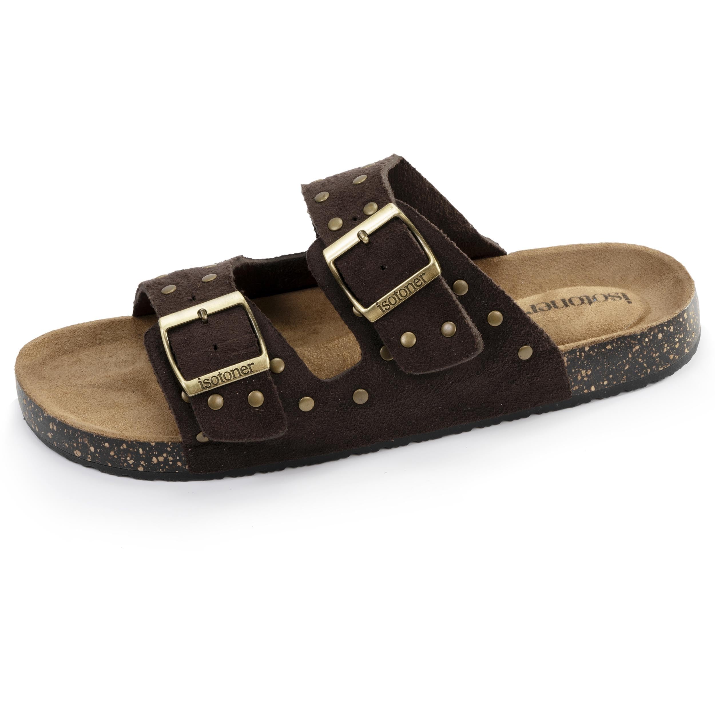 Isotoner Sandales femme à doubles brides Ultra confortables