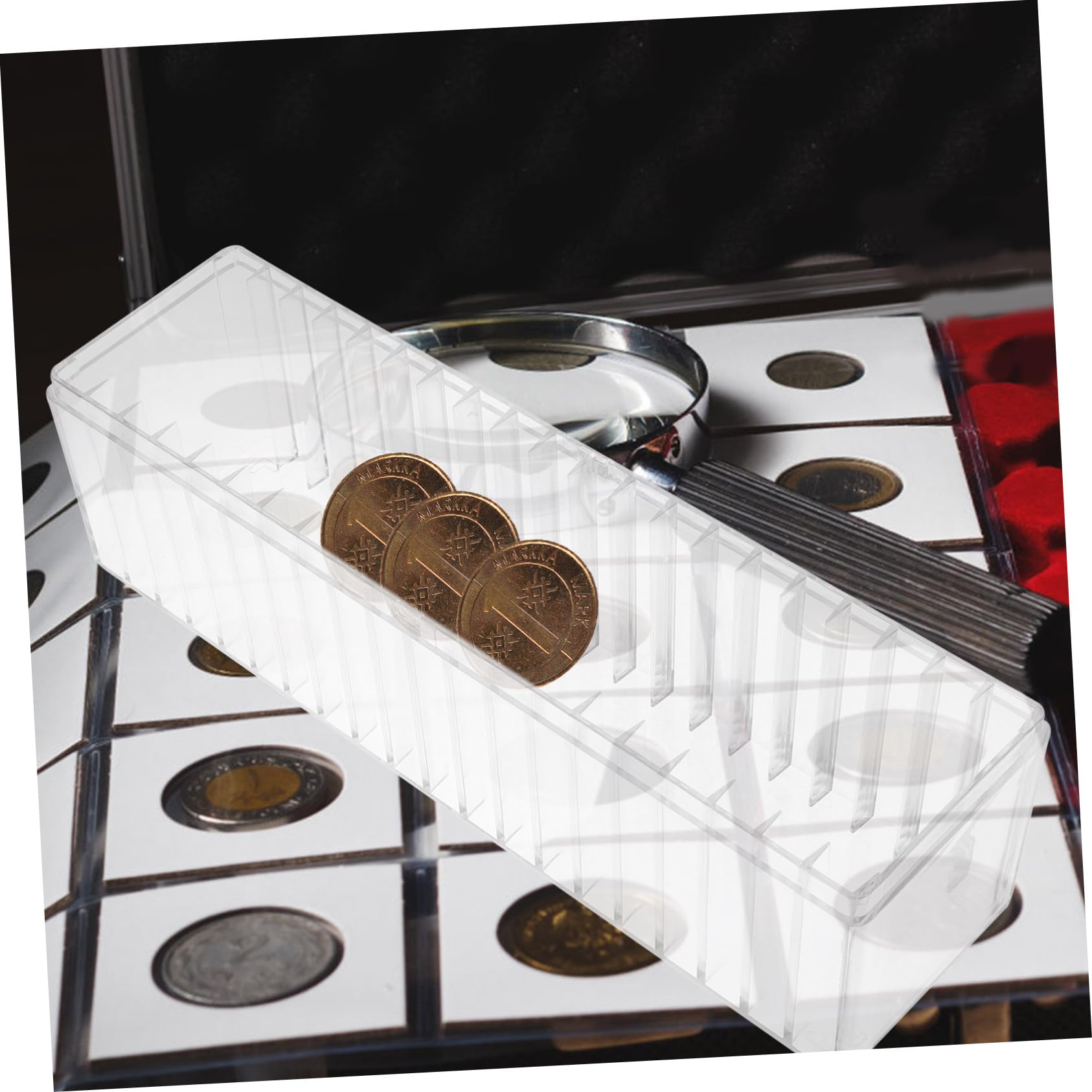 VILLCASE 5pcs Box Graded Storage Box Display Case Clear Collection Boxes Holder Holder Protection Holder Container Protector Organizer Plastic