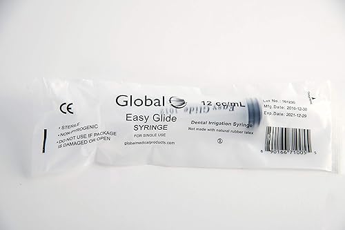 Miniatura 5 de Paquete de 50 jeringas dentales desechables de 12 cc para riego dental con punta curva, limpiador bucal con chorro de piedra amígdala