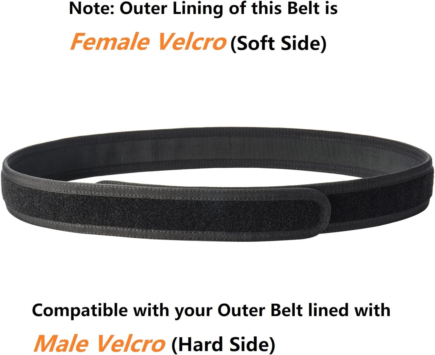 1.5" Inner Belt Loop Liner Belt Tactical Under Belt for Duty Outer Belt - Image 2
