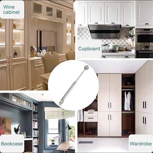 Miniatura 14 de Paquete de 6 resortes de gas de 100 N/22.5 libras, soporte de elevación de gas de 10.4 pulgadas, soportes de gas para gabinetes, caja