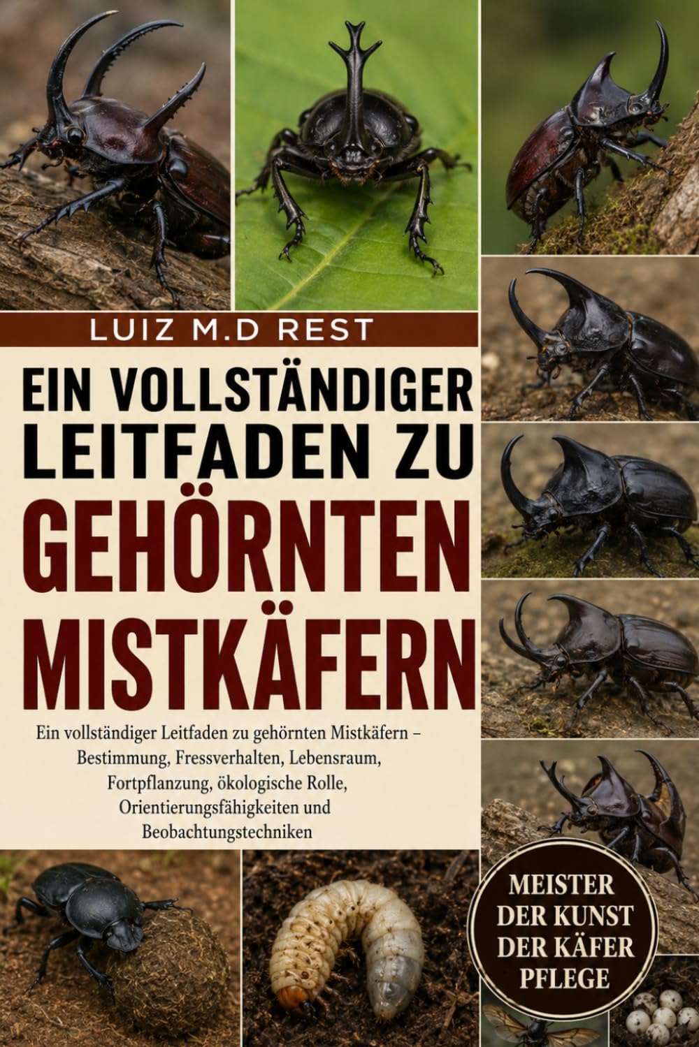 HORNKÄFER: Ein vollständiger Leitfaden zu gehörnten Mistkäfern – Bestimmung, Fressverhalten, Lebensraum, Fortpflanzung, ökologische Rolle, ... und Beobachtungstechniken (German Edition)