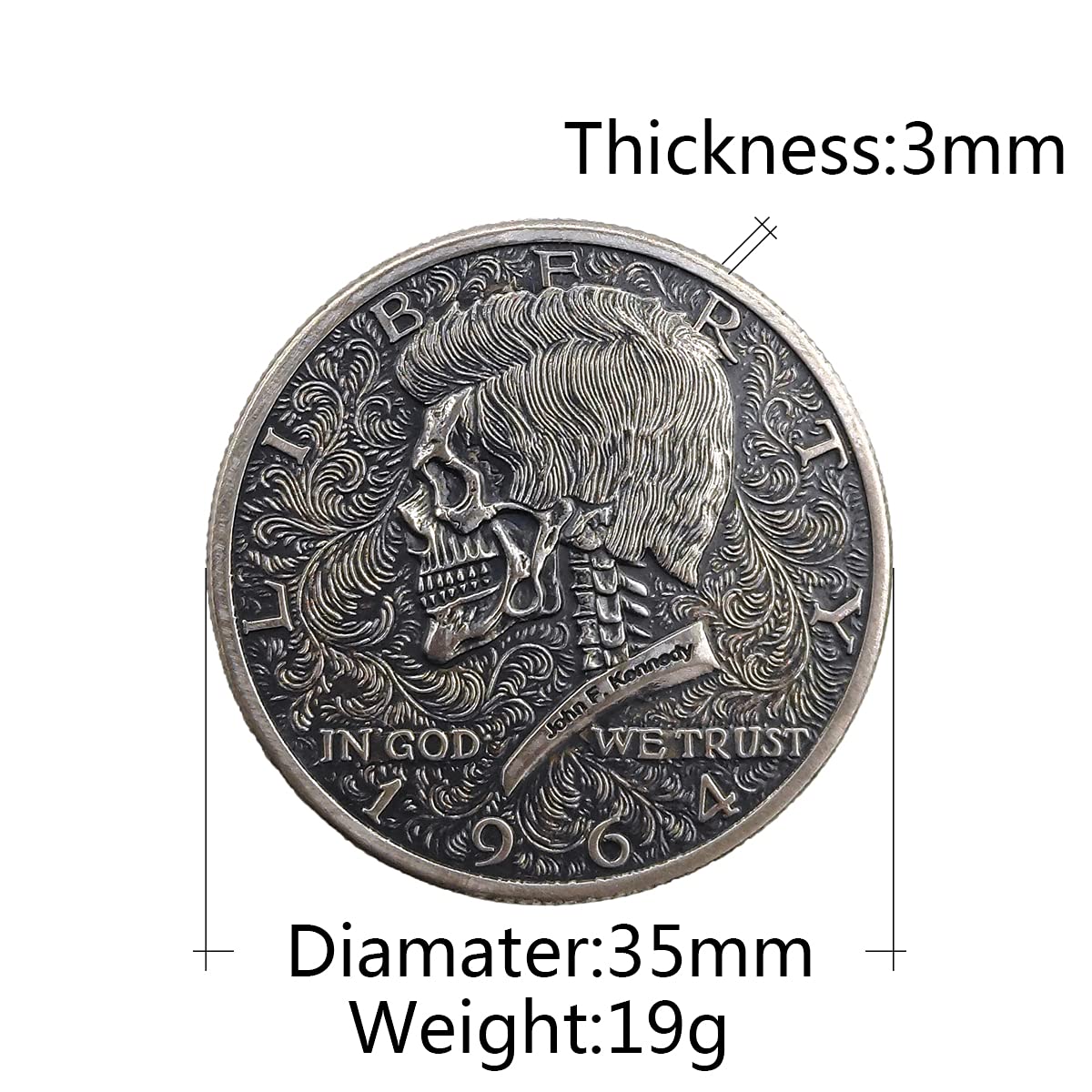 Amazon | 1964年 ケネディスカル HOBO レトロパンクアート 記念コインコレクション 幸運ギフト 通販