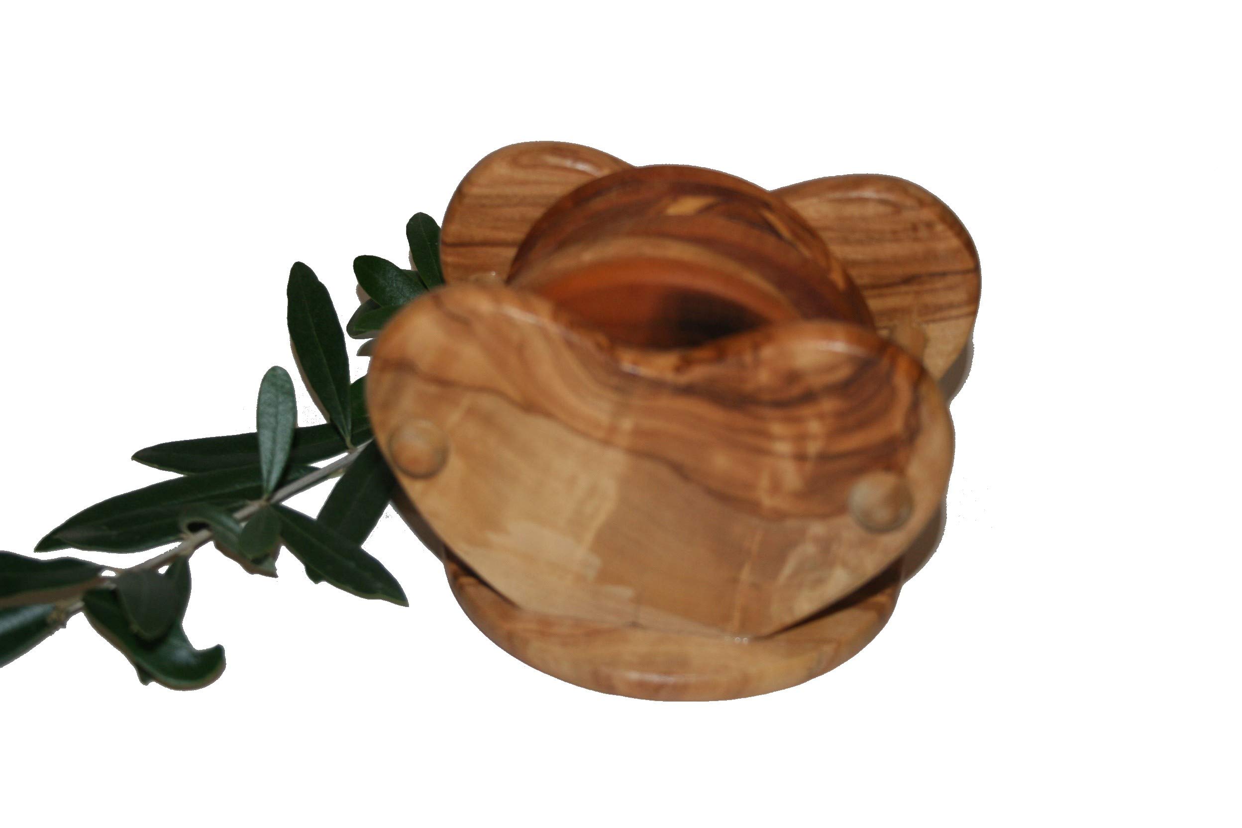Sous-verres coeurs en bois d'olivier pour éviter les taches sur vos meubles en bois