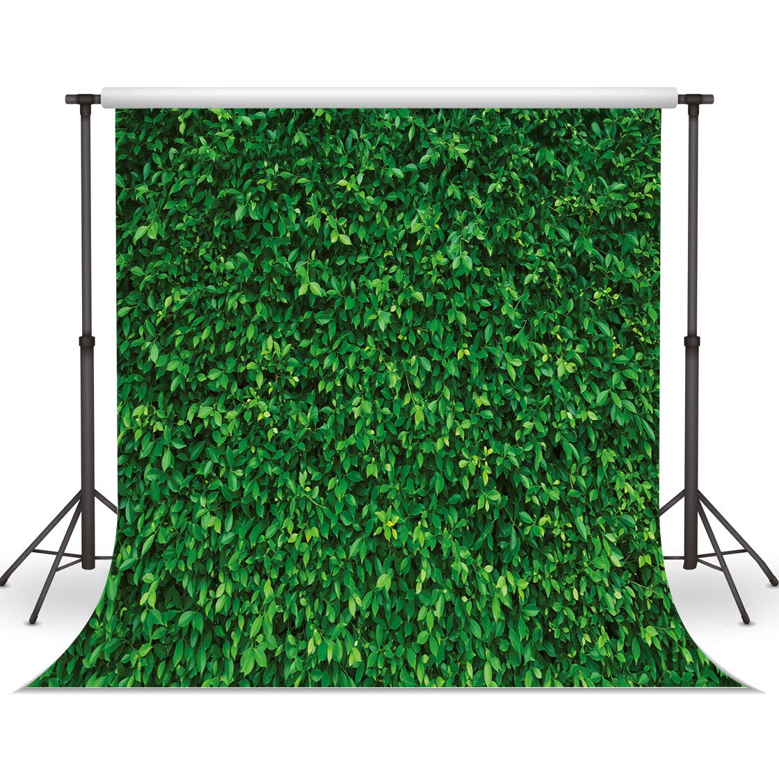 LYWYGG CP-87-1010 - Sfondo per fotografia, motivo foglie verdi, 3 x 3 m