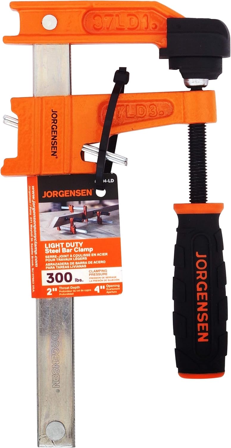 3704LD Light Duty 4Inch Steel Bar Clamp Ez Hold Mini Bar Clamp