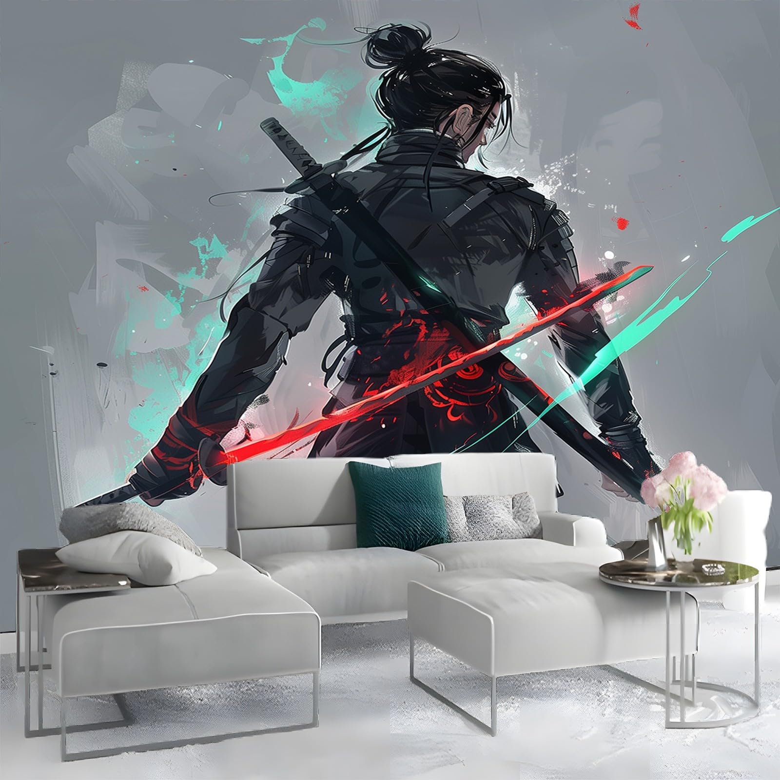 Fototapete Japanische Anime-Charaktere 300x210 cm Vlies Tapete 3D Effekt Moderne Wandtapete Dekoration, für Wohnzimmer Schlafzimmer TV-Hintergrund Wanddeko Wallpaper