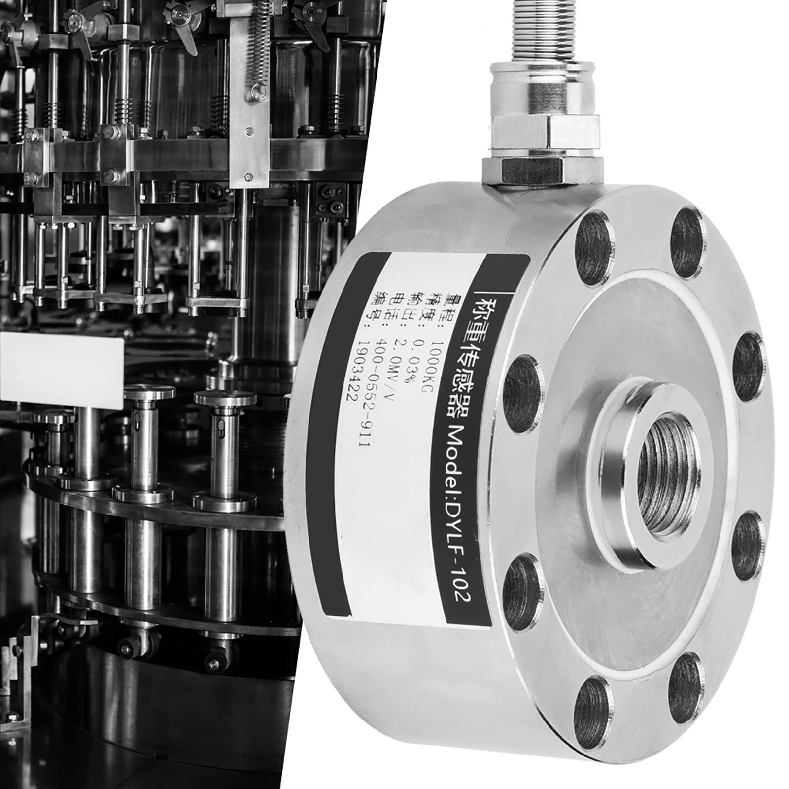Celda de carga tipo radio DYLF sensor de pesaje 102 varilla de tracción para balanza industrial transductor de tensión y presión 0 a 1000 kg