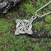 NIGHTCRUZ Witch Knot Necklace - Stainless Steel Celtic Knot Pendant - Witchcraft Lucky Jewelry