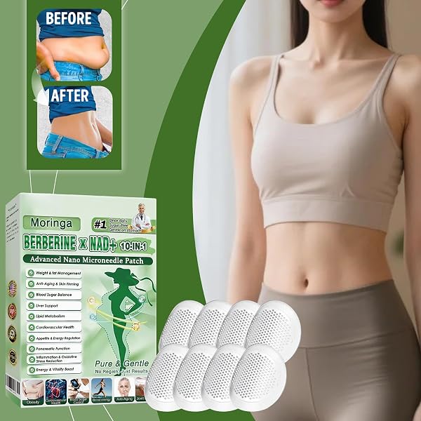 Paquet de 6 Boîtes Moringa Patchs Minceurs 10 en 1, Patch Nano Microneedle Minceur, Ingrédients Naturels, Facile à Appliquer, Invisible Sous les Vêtements, Idéal pour Homme & Femme (6 Boîtes) - 3