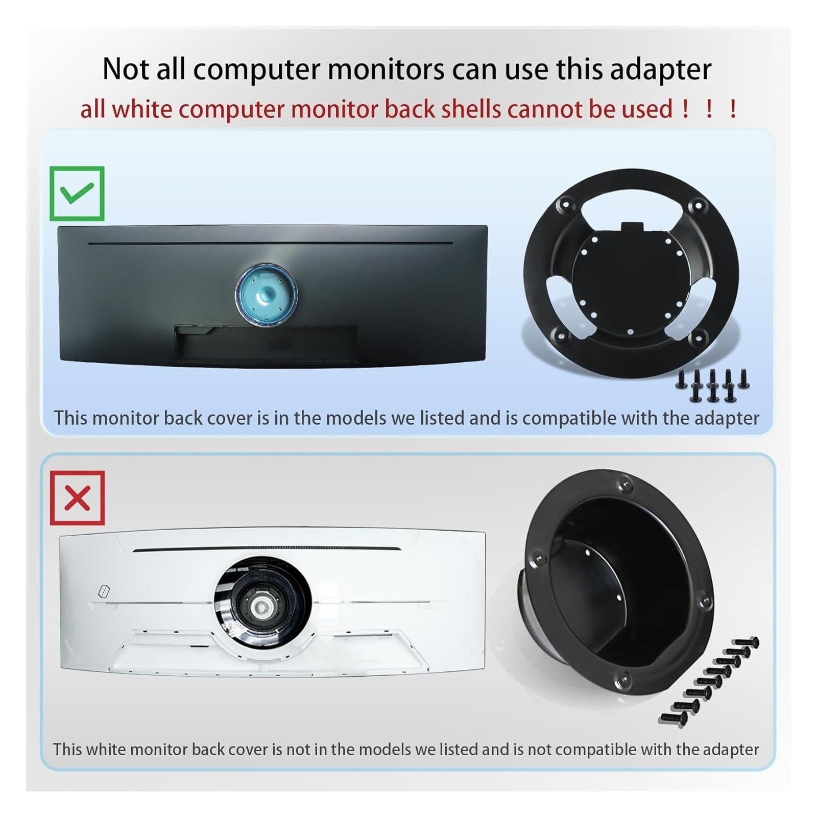 BN96-42913A BN61-14898A Soporte Adaptador De Montaje En Pared VESA, Compatible Con Samsung, Compatible Con Odyssey, G6 G7 27" 28" 32" 49 Pulgadas Accesorios De Soporte For Monitor Curvo