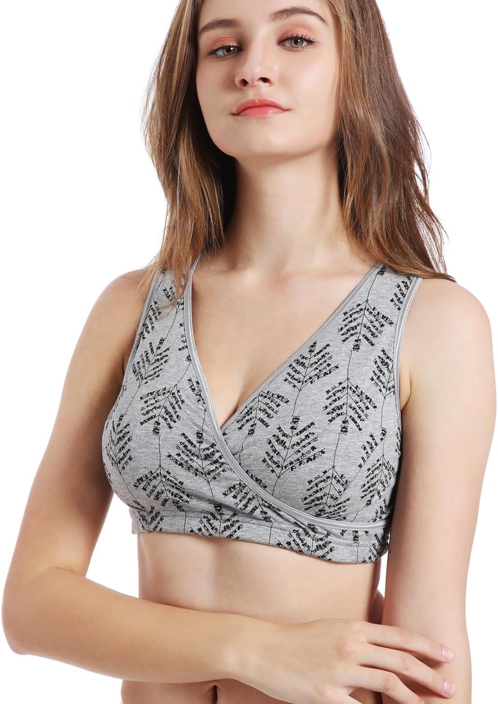 CAKYE 4 Pack Nursing Sleep Bras for Maternity and Breastfeeding Comfort Cotton Bralette - Image 5