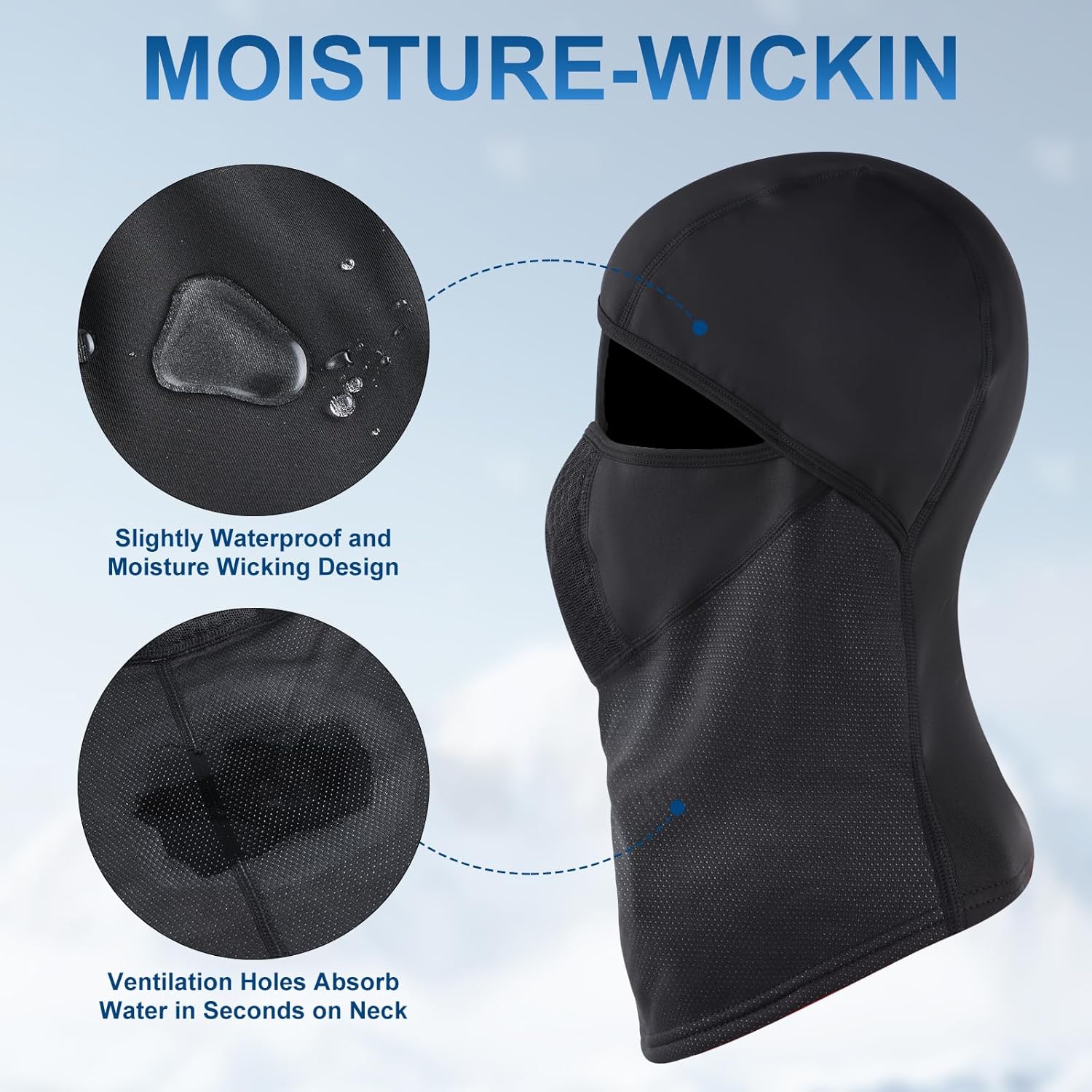 Balaclava Ski Mask for Men and Women, Winter Fleece Thermal Face Mask for Cold Weather - Image 5