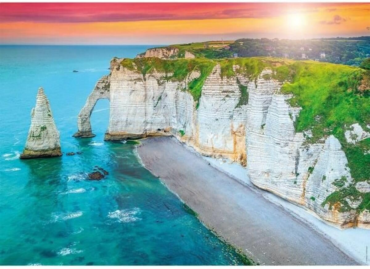 Nathan 12000920 1000-Piece Puzzle – The Cliffs of Etretat – Adults and Children from 14 Years – Premium Jigsaw Puzzle – Perfect Installation – Escape Collection