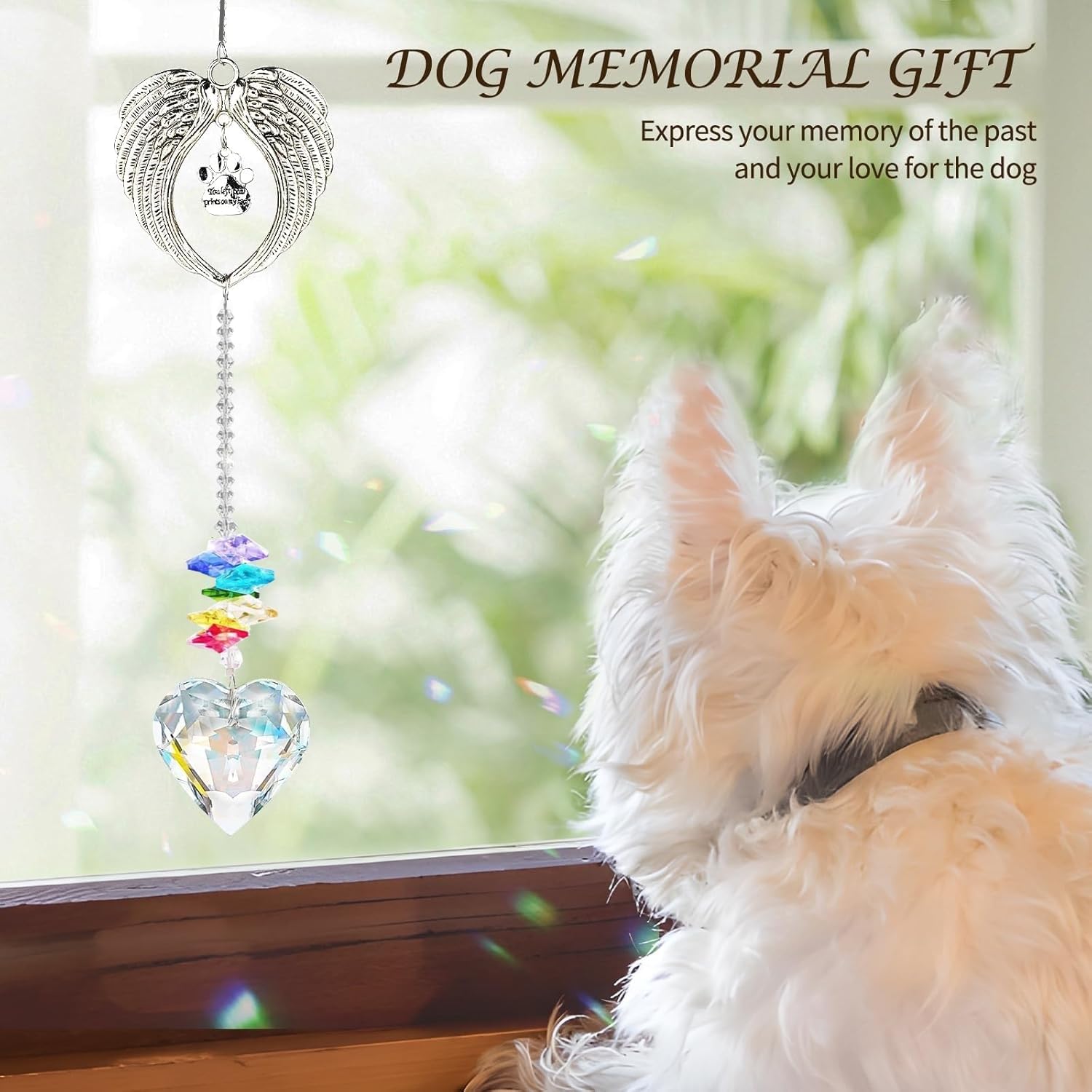 Memorial Gifts for Loss of Loved One Clear Crystal Ball Suncatcher - Image 4
