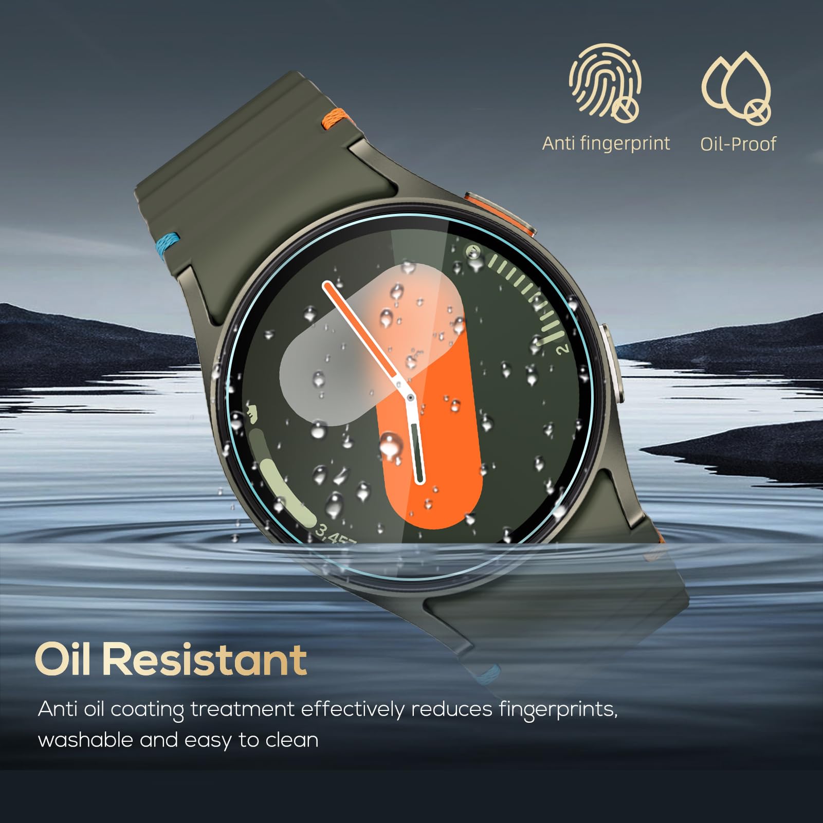 Folia ochronna na wyświetlacz do Samsung Galaxy Watch 7 / 6 / 5 / 4 mm, 44 mm, odporna na zarysowania HD, folia ochronna na wyświetlacz do zegarka Galaxy Watch 4/5/6/7, 44 mm