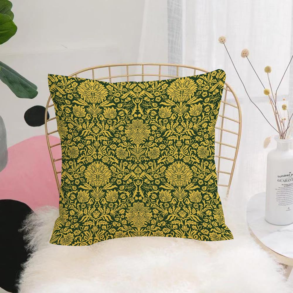 HYOSXW Cushion Cover,Throw Pillow Case Home Decorative for Living Room Bedroom Sofa Chair 16X16 Inch,Floral,Victorian Baroque Flower Motifs with Swirl Petals and Branches Print,Pillowcase 40X40cm