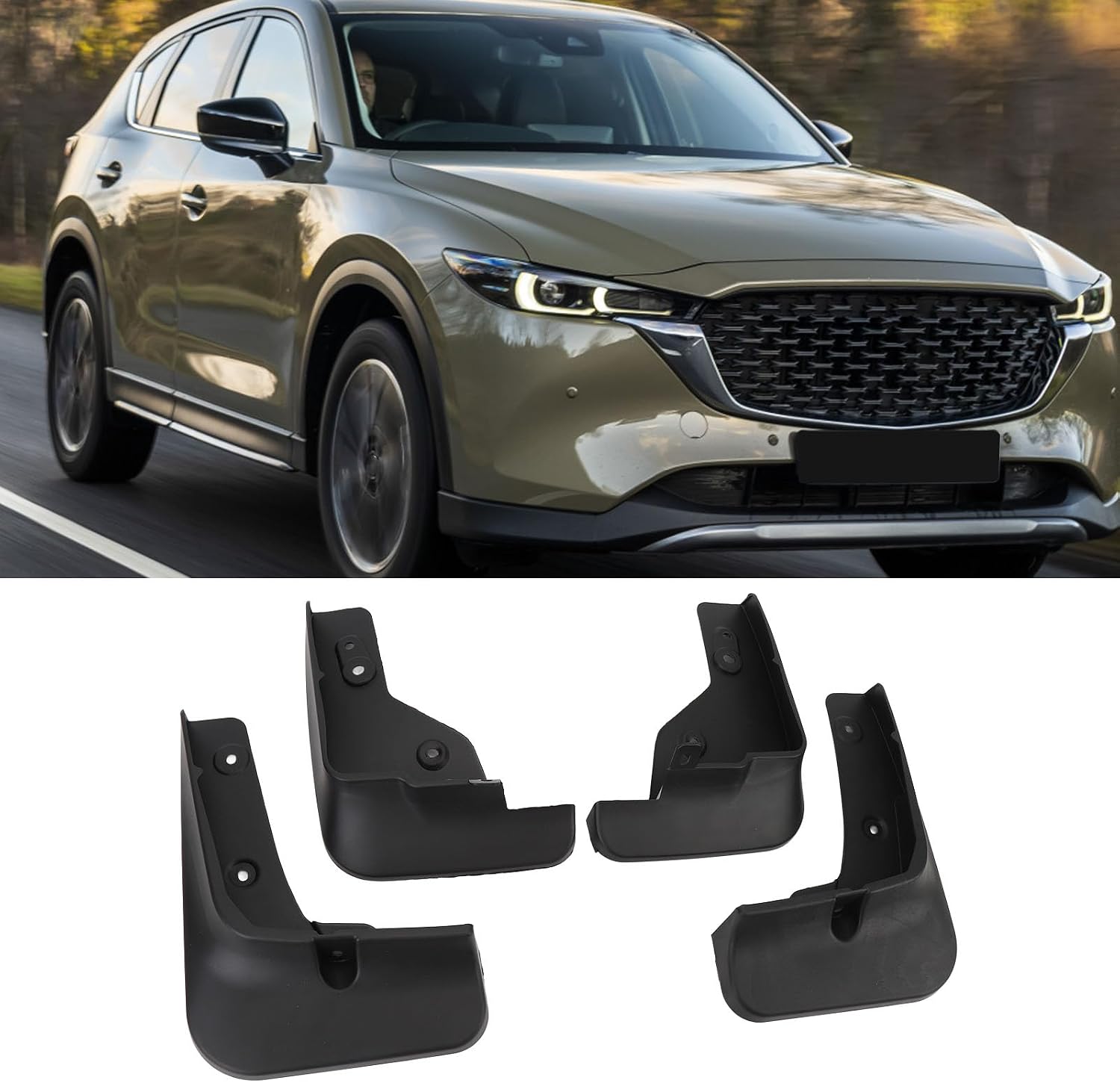 Błotniki Culnflun do CX-5 2022 2023 2024 4 szt. Zestaw przednich tylnych błotników przykręcane bez wiercenia błotniki do SUV Crossover błotniki kół ze śrubami montażowymi