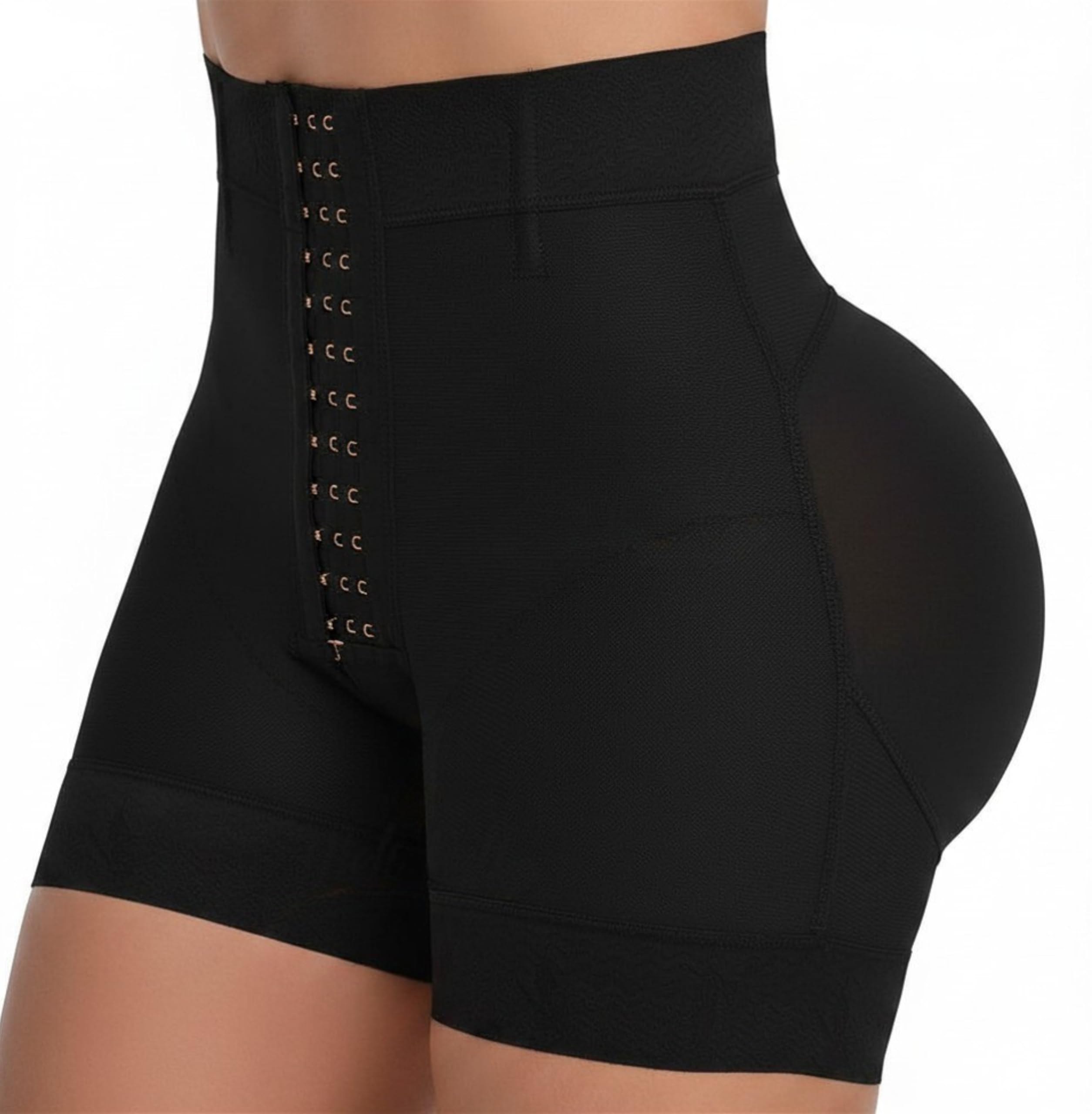 Fajas Meli'belt Women's Black 5035 Faja Shorts Colombiana High Waist Butt Lifter Waist Slimmer Shorts Levanta Cola Colombianos, L