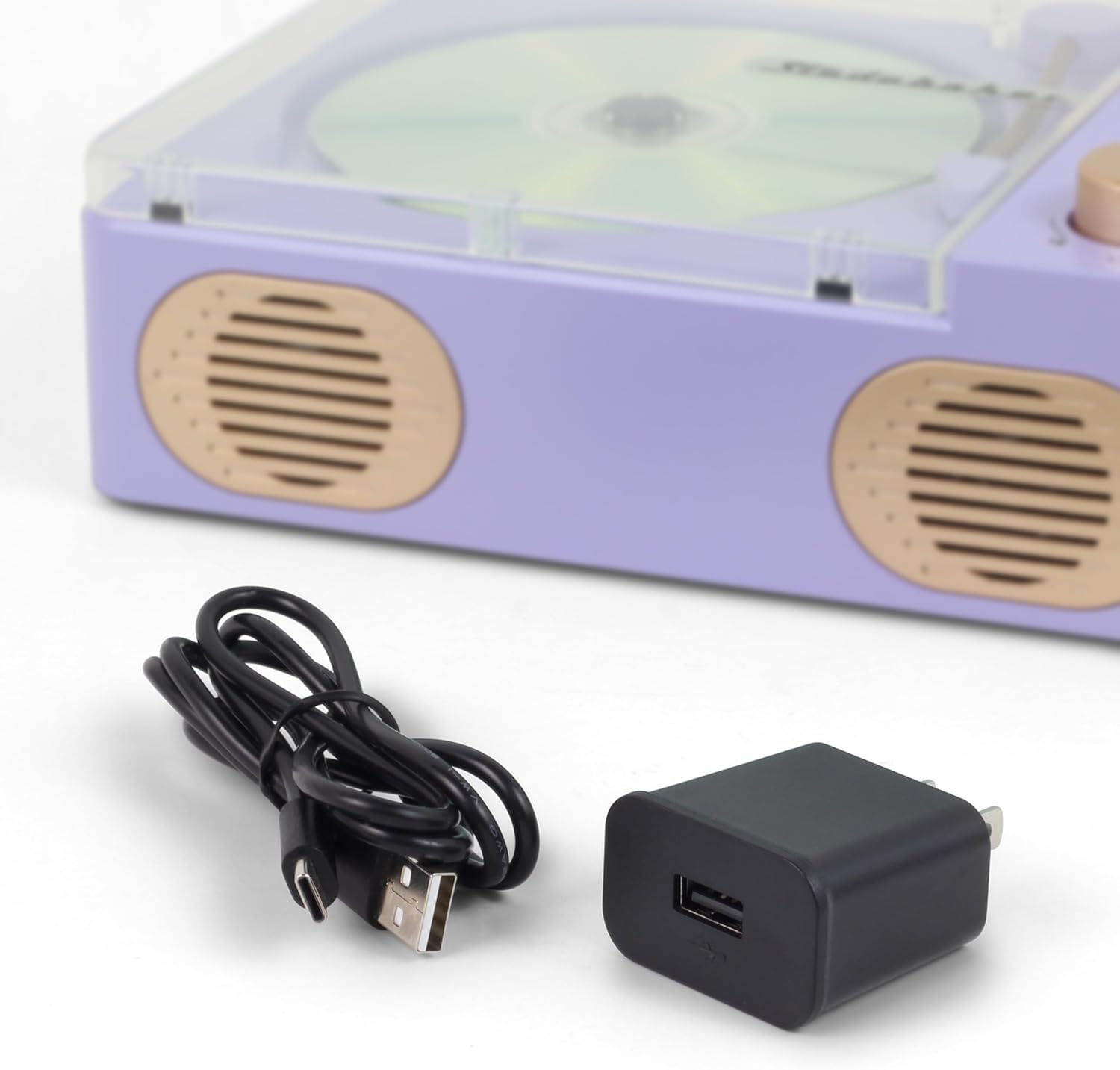 Studebaker SB3720 Portable Stereo Bluetooth CD Player with MP3 Playback, FM Radio, USB, and Built-in Rechargeable Battery (Lilac)