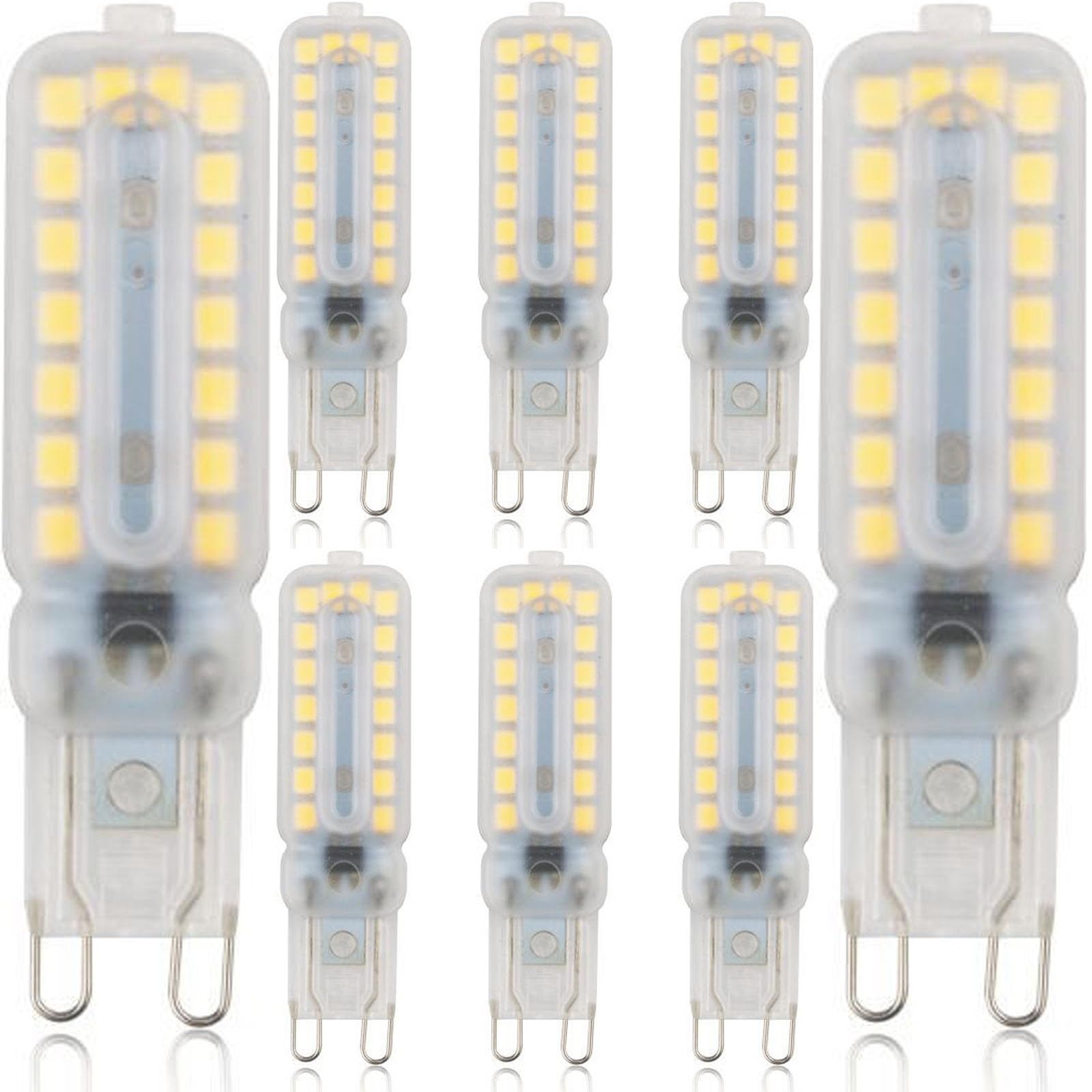 lampadina, Lampadina LED G9 dimmerabile 7W, confezione da 8, senza sfarfallio 220V-240V 700 lumen angolo del fascio 360°, luce(Warm White)