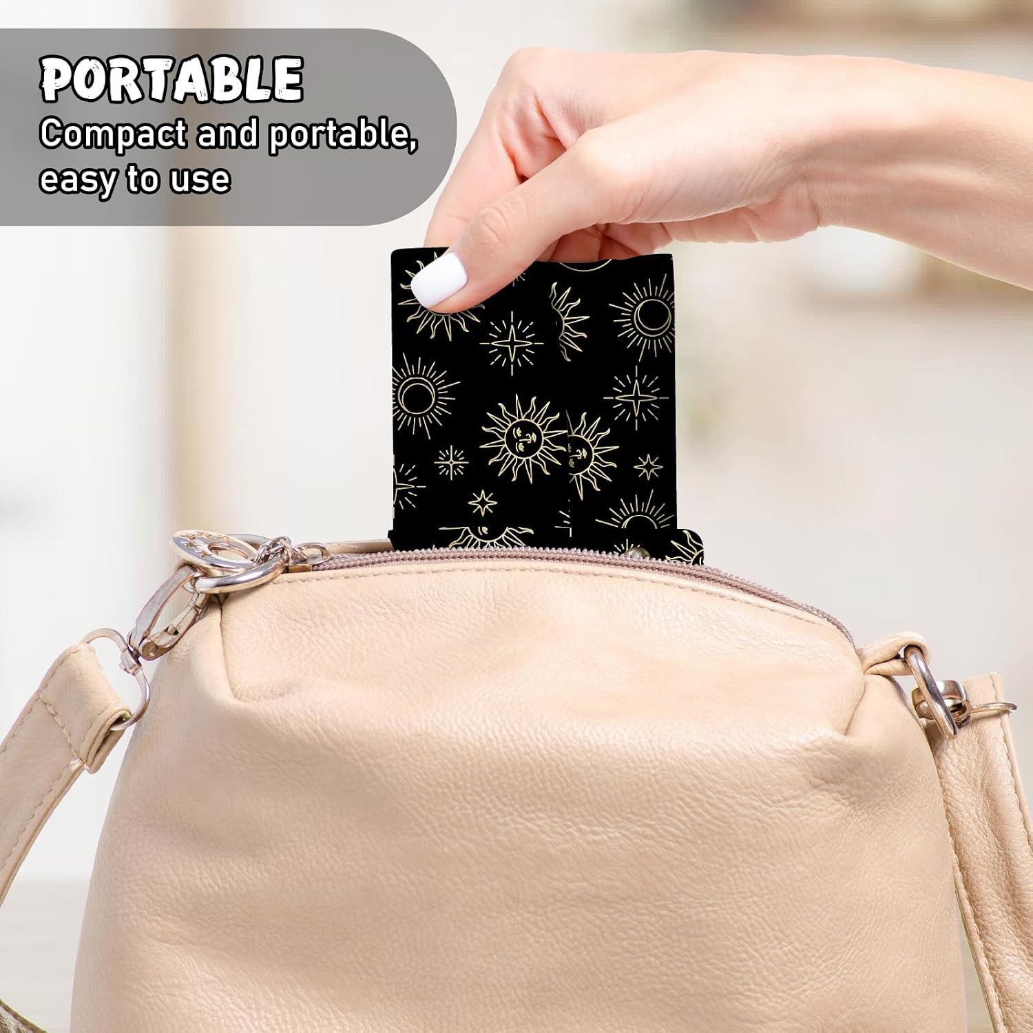 CREATCABIN PU Leather Eyeglass Case Nail Buckle Glasses Bag Leaf Portable Sunglasses Pouch with Belt Cleaning Cloth Studded R