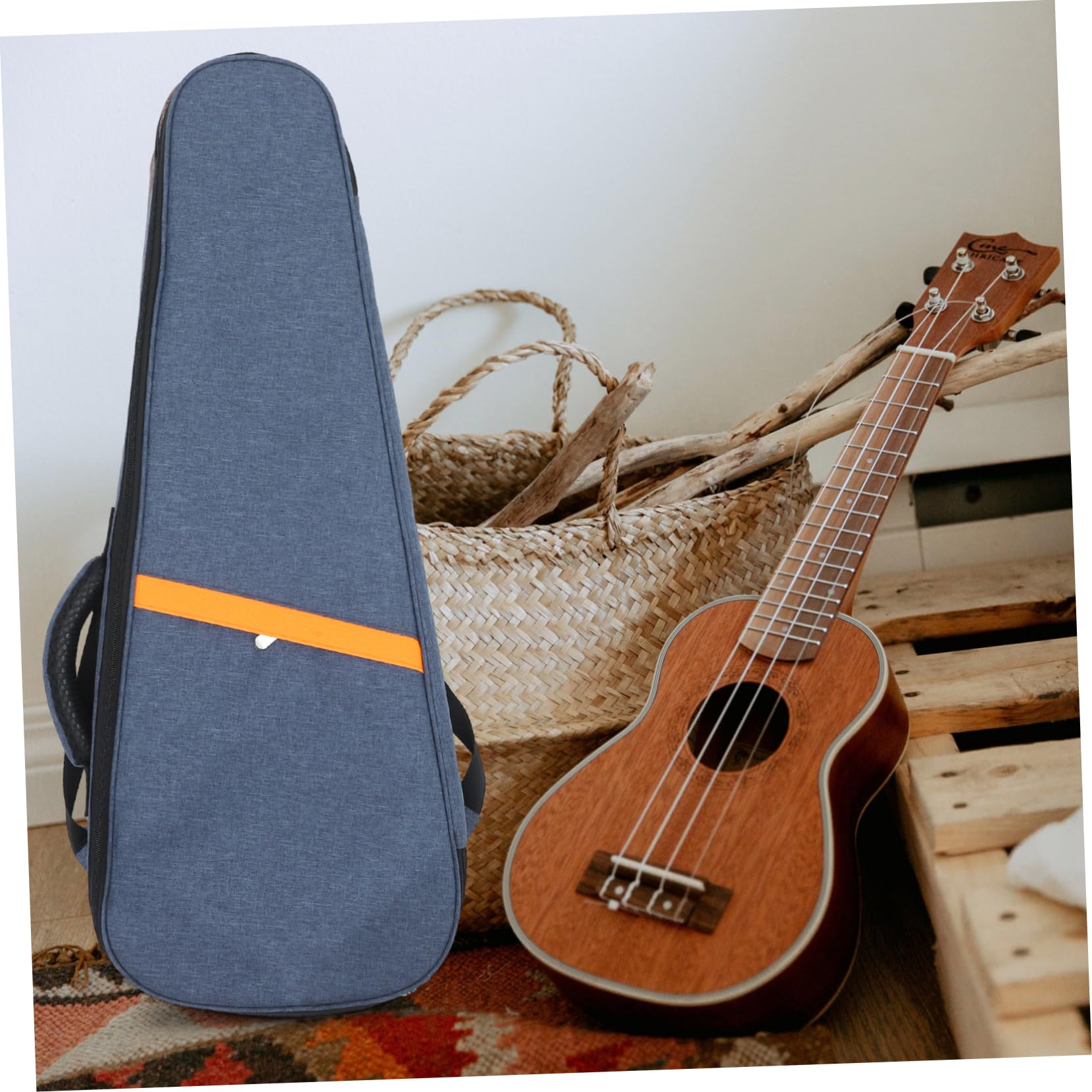 Étui à Ukulélé Bleu 26 Pouces en Tissu Oxford Poches